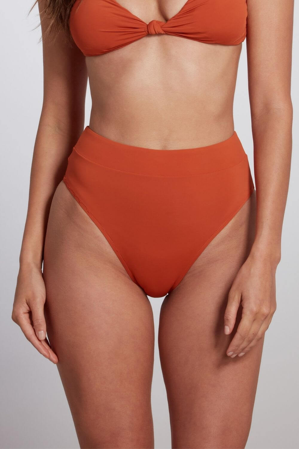 Olivia High Waist High Cut Bikini Bottom - Pumpkin | Size: Large Refurbished - Sauipe Swim refurbished available on Cerqular