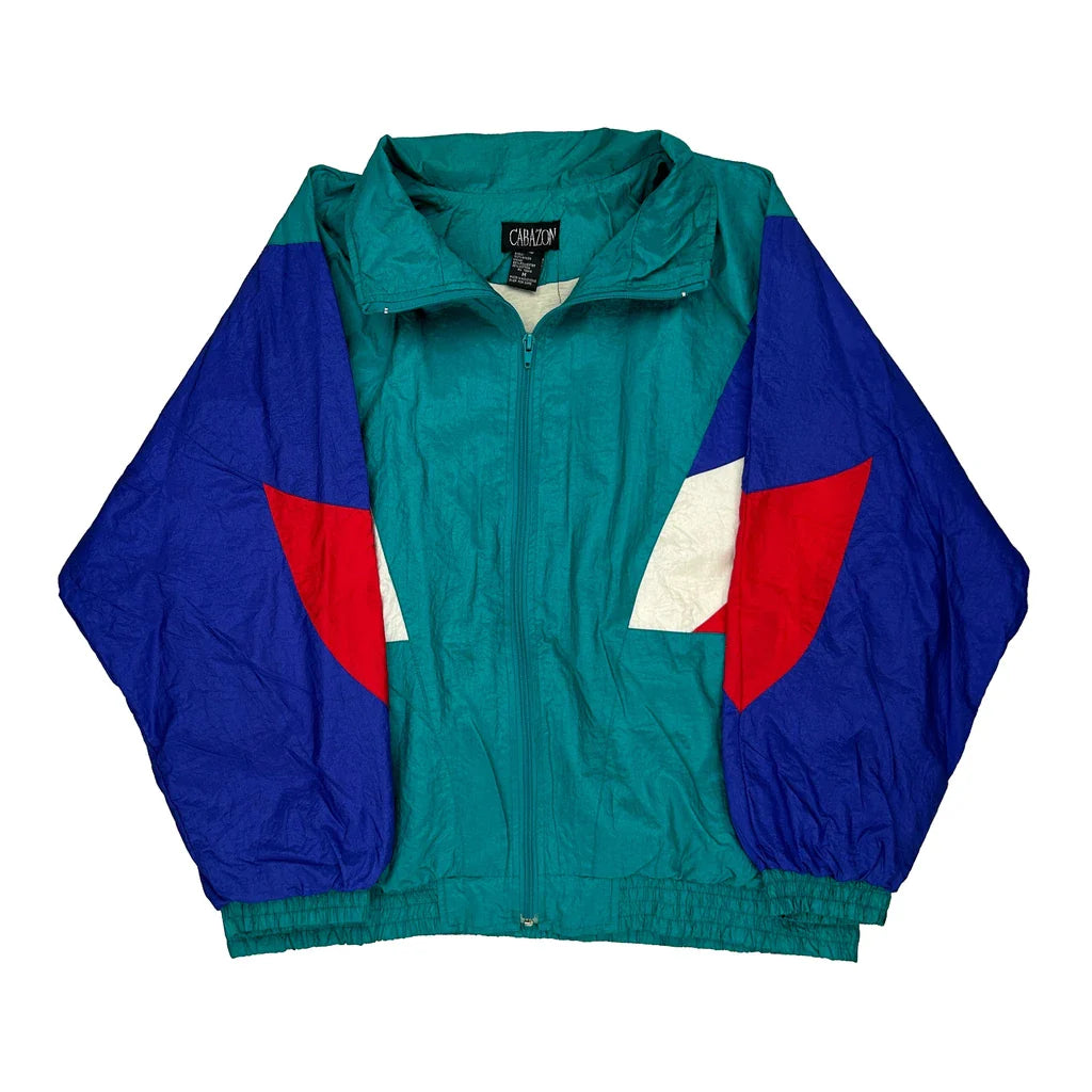 1980'S Cabazon Shell Jacket - Medium Teal Nylon Refurbished - Thrifted (note: this is a term often used to describe second- refurbished available on Cerqular