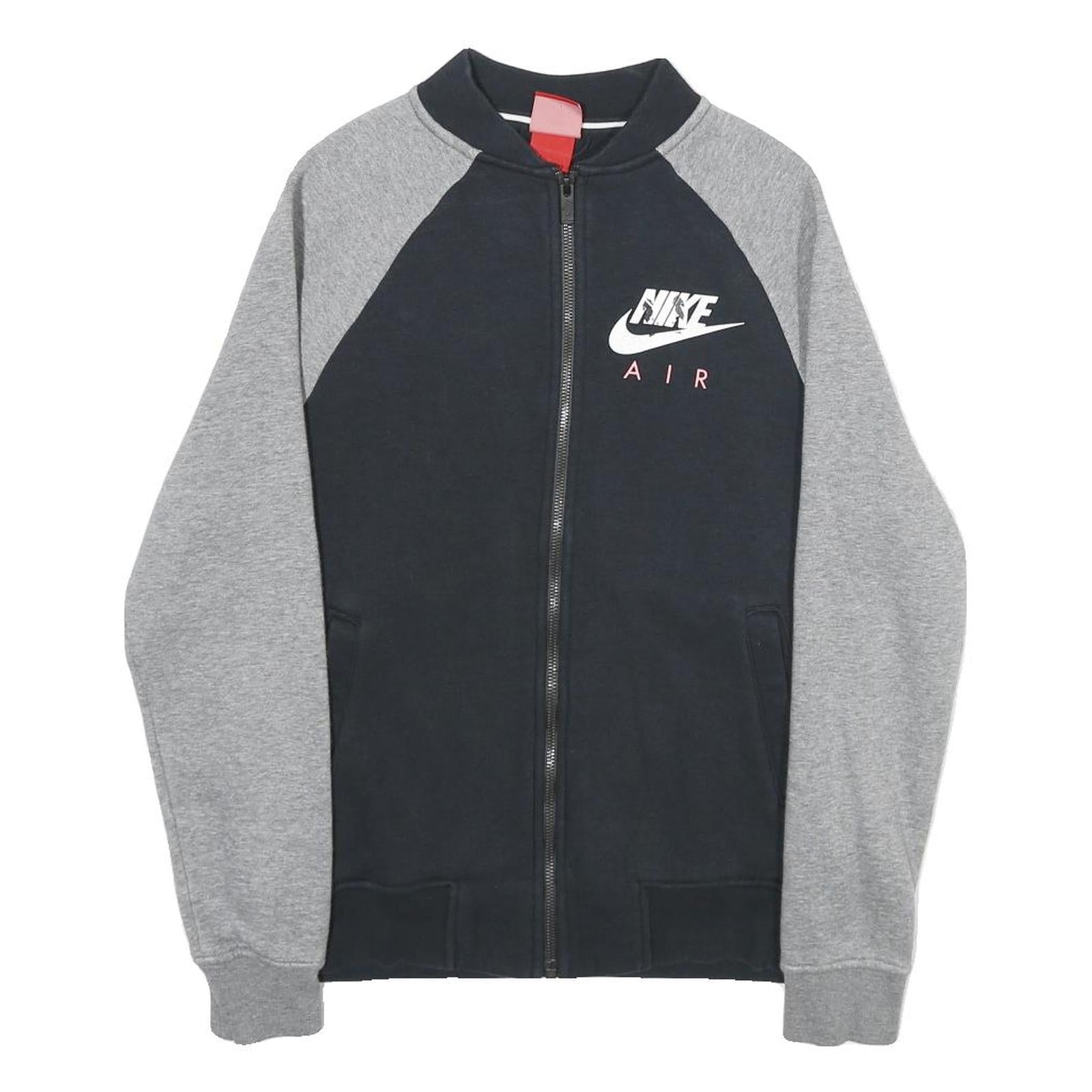 NIKE Mens Black & Grey Air Zip Cotton Blend Bomber Jacket XS Casual Sportswear Refurbished - N/A refurbished available on Cerqular