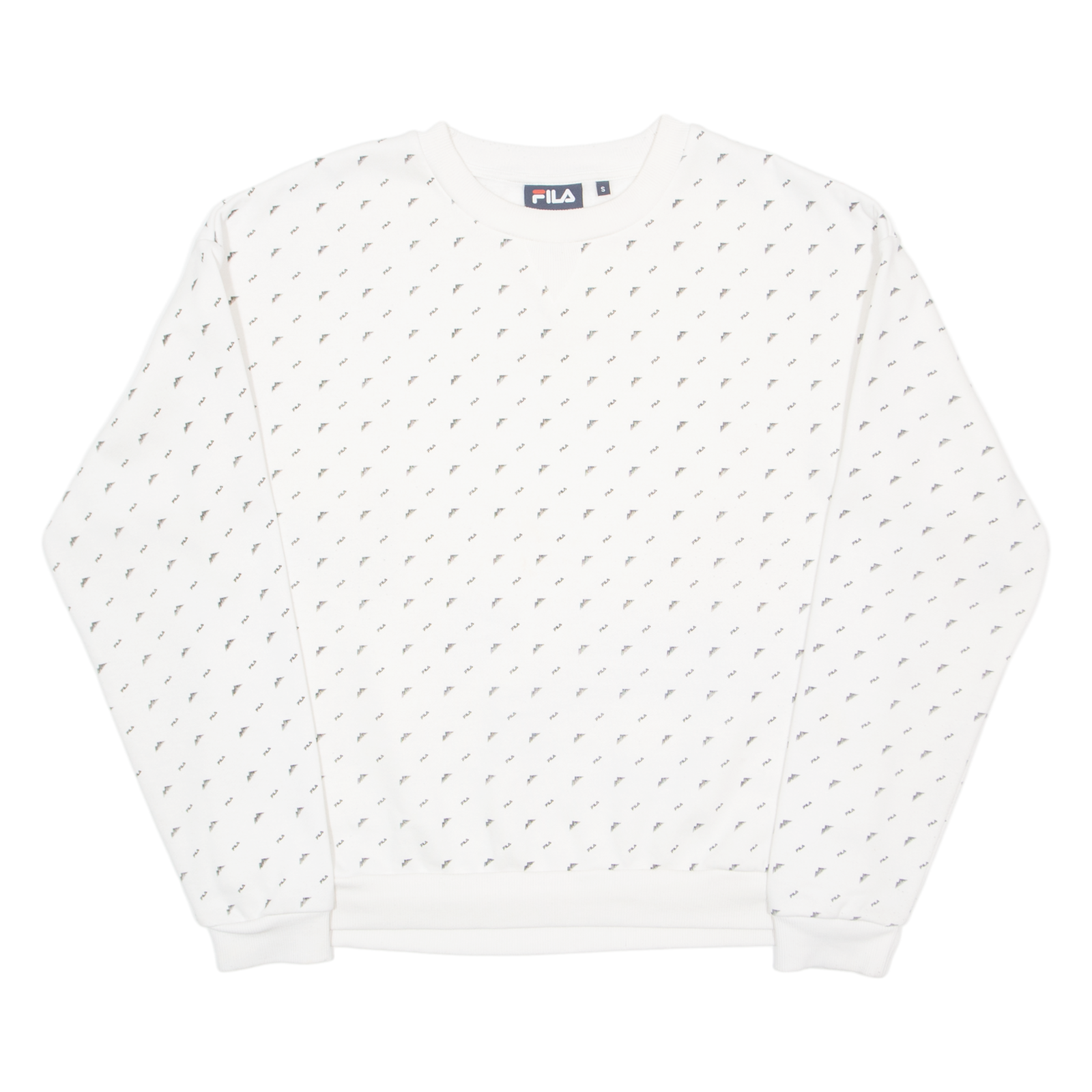 FILA Mens Sweatshirt White Crew Neck S Refurbished - N/A refurbished available on Cerqular