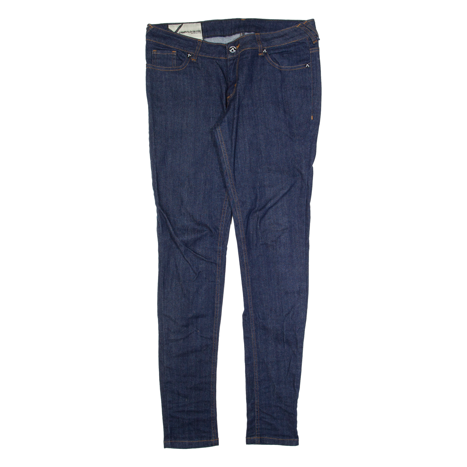 CRIMINAL DAMAGE Womens Jeans Blue Slim Skinny W33 L30 Refurbished - N/A refurbished available on Cerqular