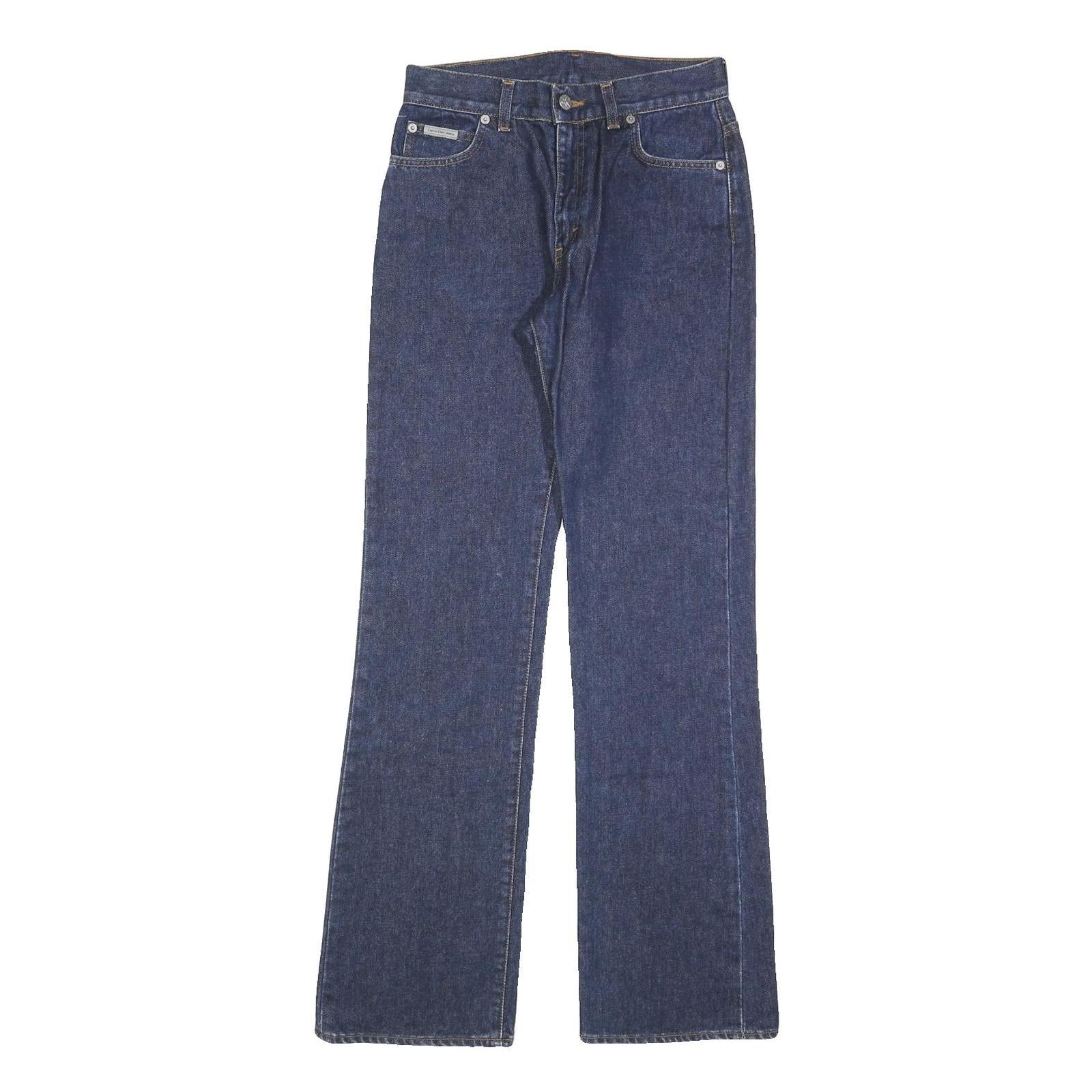 CALVIN KLEIN JEANS Womens Blue Regular Straight Denim Medium W26 L32 Zip Cotton Refurbished - N/A refurbished available on Cerqular