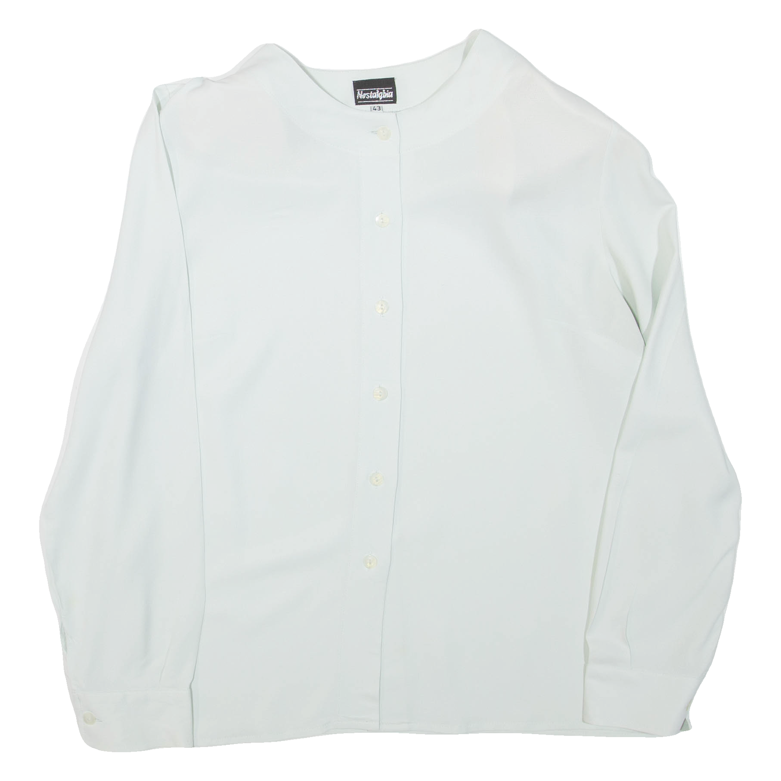 NOSTALGIA Womens Blouse Blue Long Sleeve L Refurbished - N/A refurbished available on Cerqular