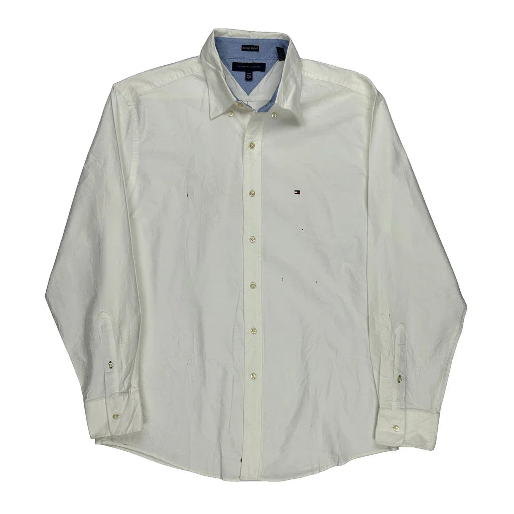 Buy Tommy Hilfiger Slim Fit Shirt - Large White Cotton Refurbished - $29.47 Tommy Hilfiger Slim Fit Shirt - Large White Cotton Refurbished - Thrifted (note: this is a term often used to describe second- refurbished available on Cerqular