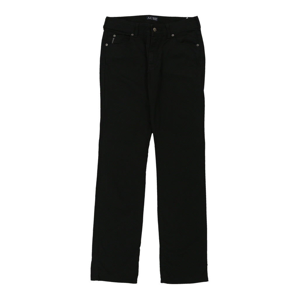 Armani Jeans Trousers - 32W UK 12 Black Cotton Blend | Size: UK 12 Refurbished - N/A (Preloved Designer is not a specific brand, it refurbished available on Cerqular