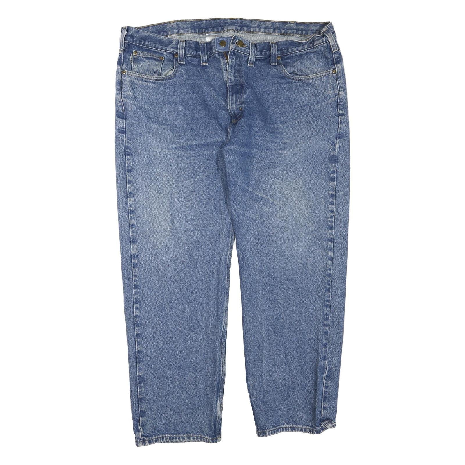 CARHARTT Womens Regular Fit Blue Denim Jeans W44 L30 Cotton Blend Zip Refurbished - N/A refurbished available on Cerqular