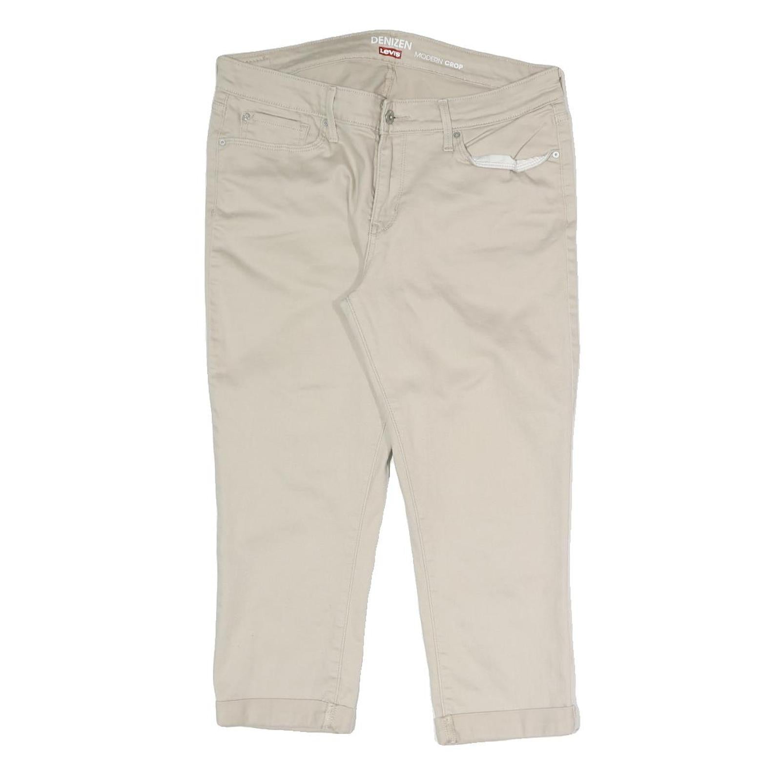 LEVI'S Womens Slim Beige Denim Slim Jeans W32 L22 Modern Crop Cotton Blend Refurbished - N/A refurbished available on Cerqular
