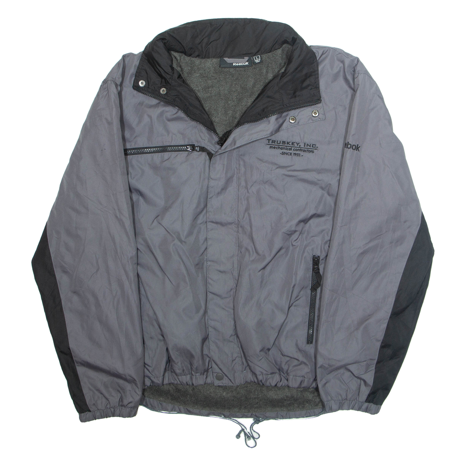 REEBOK Mens Track Jacket Grey L Refurbished - N/A refurbished available on Cerqular