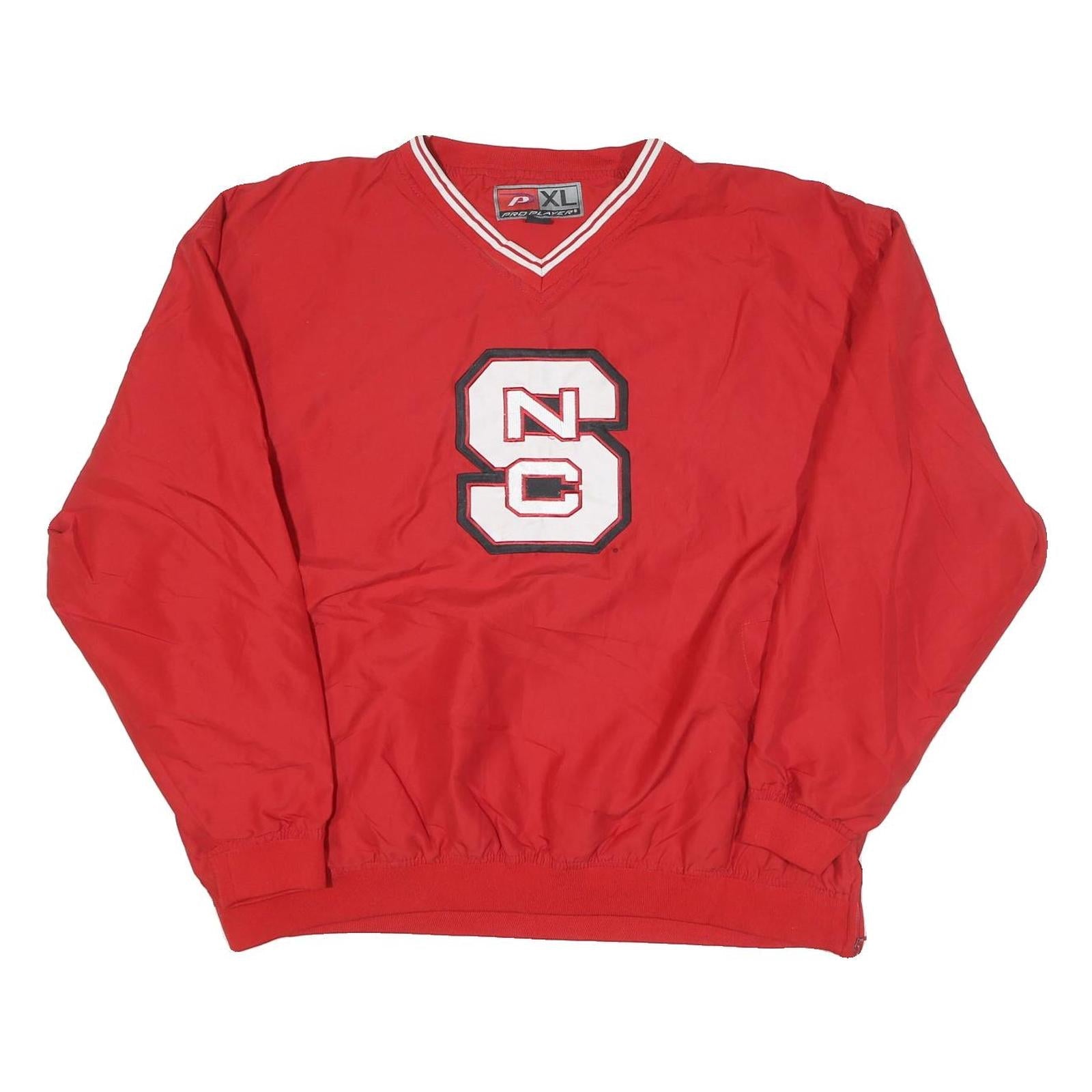 PRO PLAYER Mens Red Pullover XL Polyester Blend Plain Athletic Sportswear Refurbished - N/A refurbished available on Cerqular