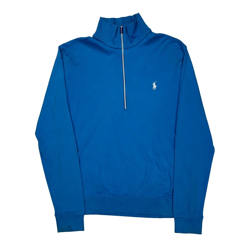 Buy Ralph Lauren 1/4 Zip - Large Blue Cotton Refurbished - $73.69 Ralph Lauren 1/4 Zip - Large Blue Cotton Refurbished - Thrifted (note: this is a term often used to describe second- refurbished available on Cerqular