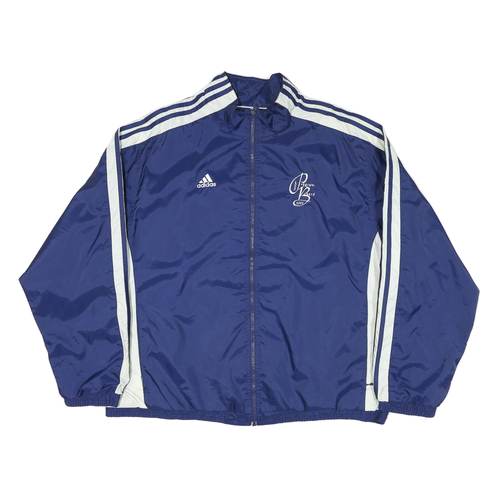 ADIDAS Mens Blue & White Retro Sporty Zip Jacket XL Polyester Blend Track Top Refurbished - N/A refurbished available on Cerqular