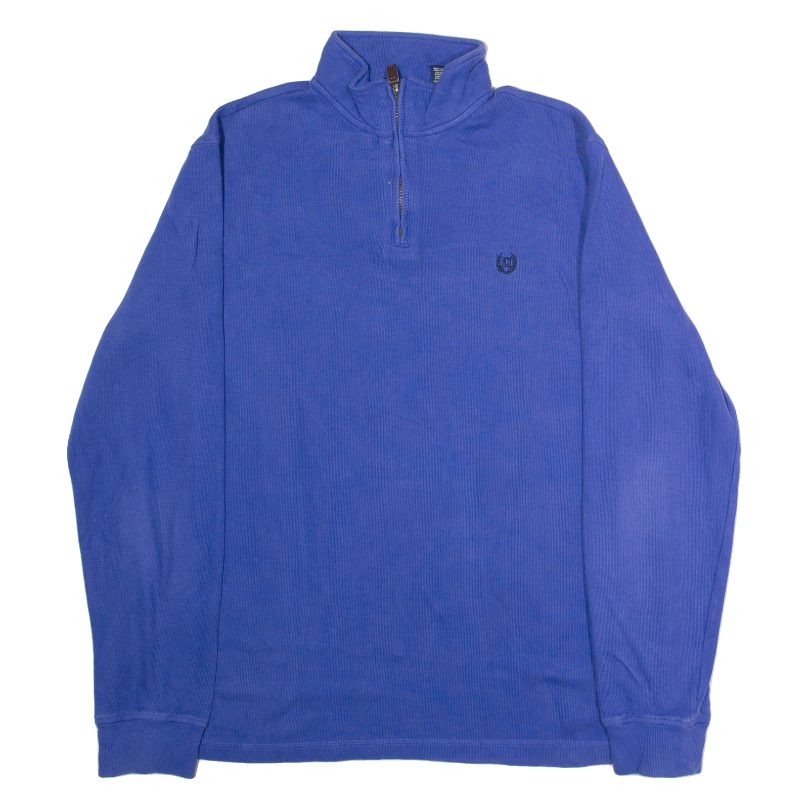CHAPS Mens Jumper Blue 1/4 Zip Tight Knit L Refurbished - N/A refurbished available on Cerqular