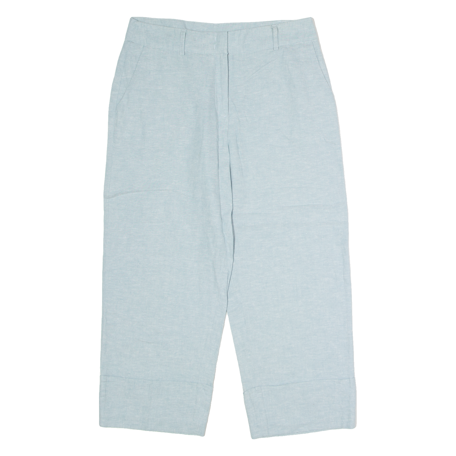 YESSICA Womens Trousers Blue Regular Straight Linen W32 L23 Refurbished - N/A refurbished available on Cerqular