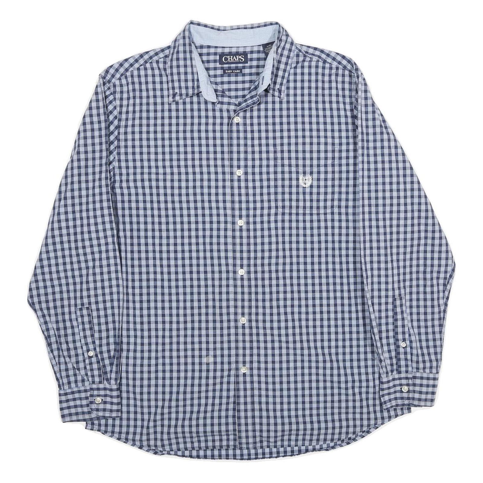 Buy CHAPS Mens Blue & White Check Shirt L Cotton Long Sleeve Casual Classic Refurbished - $27.29 CHAPS Mens Blue & White Check Shirt L Cotton Long Sleeve Casual Classic Refurbished - N/A refurbished available on Cerqular