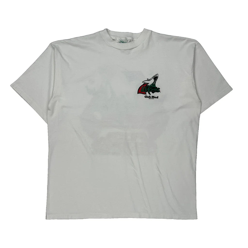 Unbranded Graphic T-Shirt - XL White Cotton Refurbished - Thrifted (note: this is a term often used to describe second- refurbished available on Cerqular