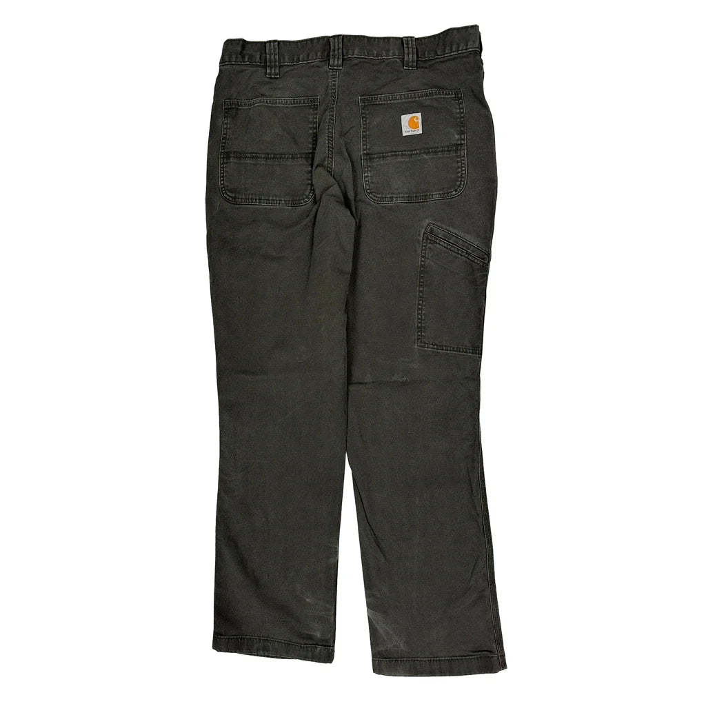 Carhartt Carpenter Trousers - 33W 32L Black Cotton Refurbished - Thrifted (note: this is a term often used to describe second- refurbished available on Cerqular