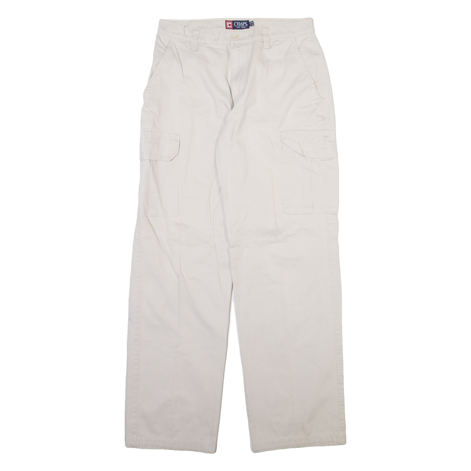 CHAPS Cargo Mens Trousers Beige Regular Straight W30 L32 Refurbished - N/A refurbished available on Cerqular
