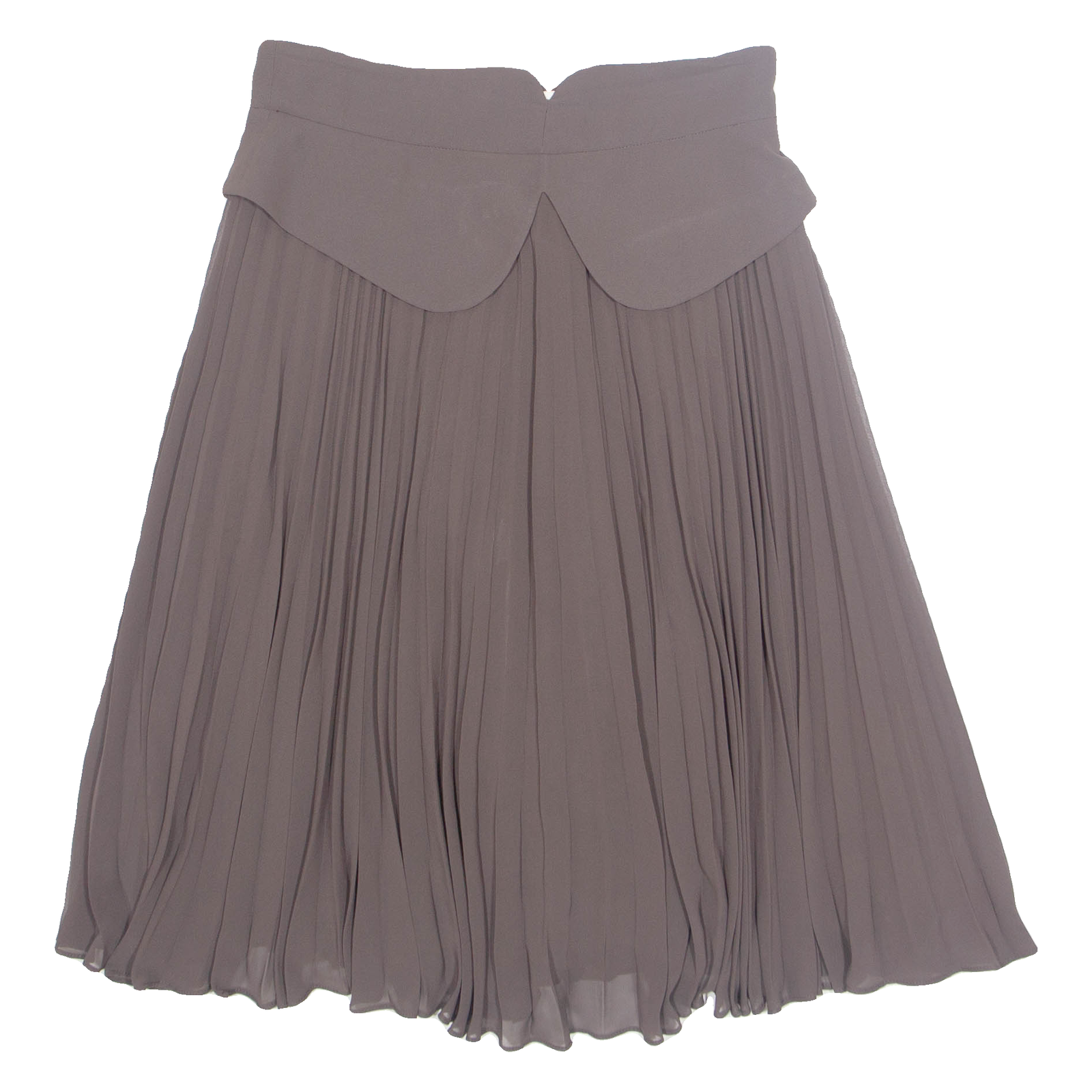 REISS Womens Pleated Skirt Brown Knee Length UK 6 Refurbished - N/A refurbished available on Cerqular