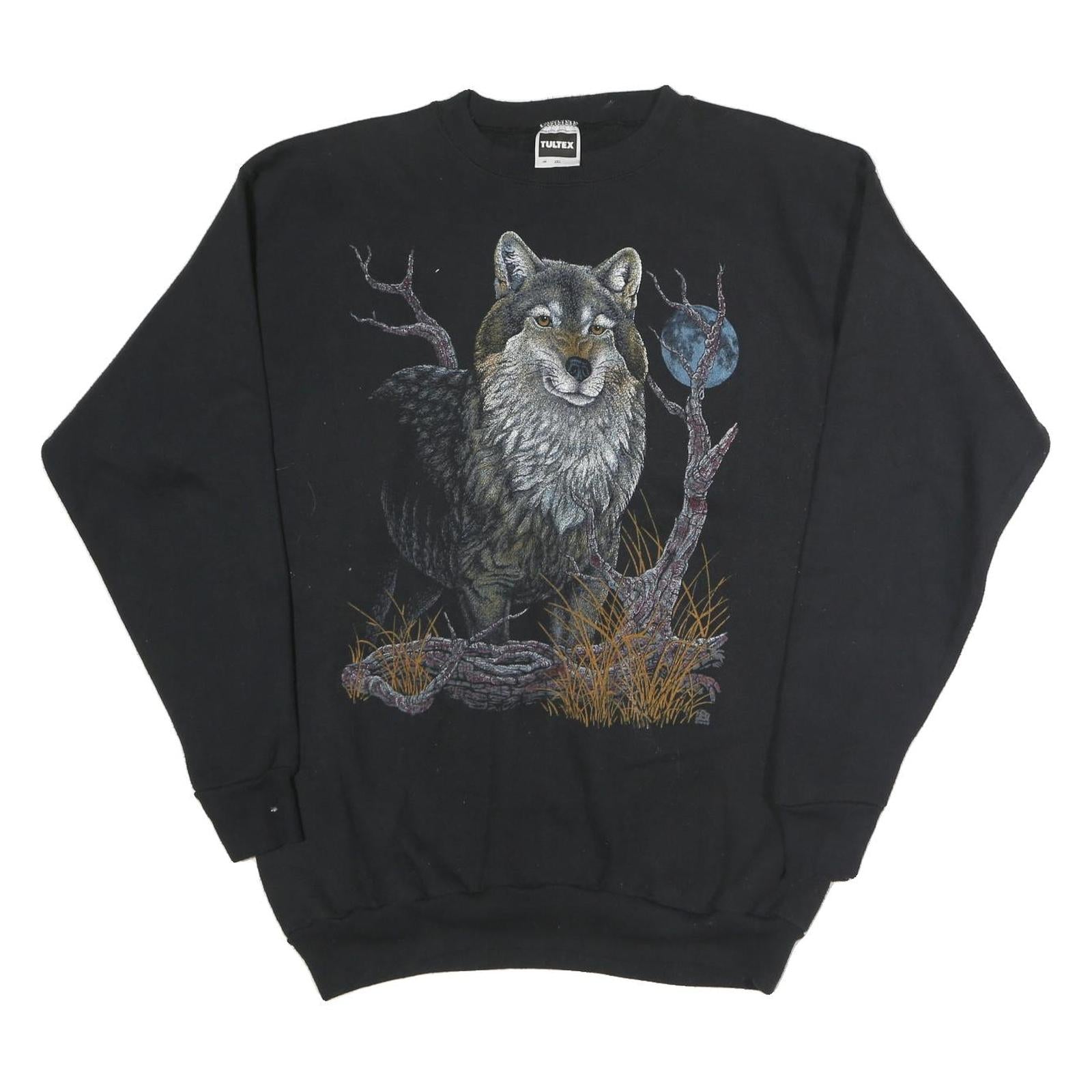 Buy TULTEX Mens Black Wolf Graphic Crew Neck 2XL Cotton Sweatshirt Pullover Refurbished - $64.99 TULTEX Mens Black Wolf Graphic Crew Neck 2XL Cotton Sweatshirt Pullover Refurbished - N/A refurbished available on Cerqular