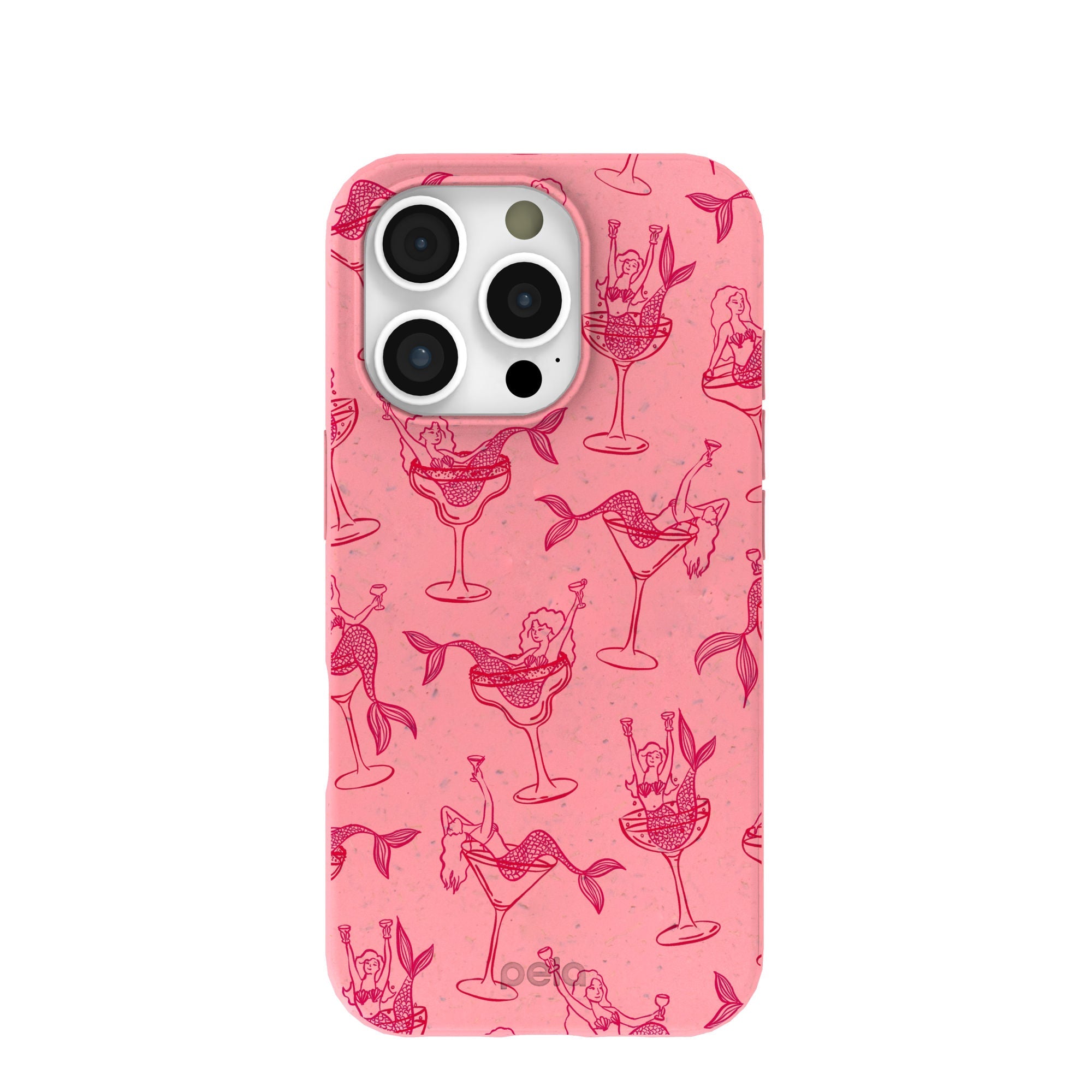 Bubblegum Pink Mermaid Cocktail iPhone 16 Pro Case Refurbished - Pela Case refurbished available on Cerqular
