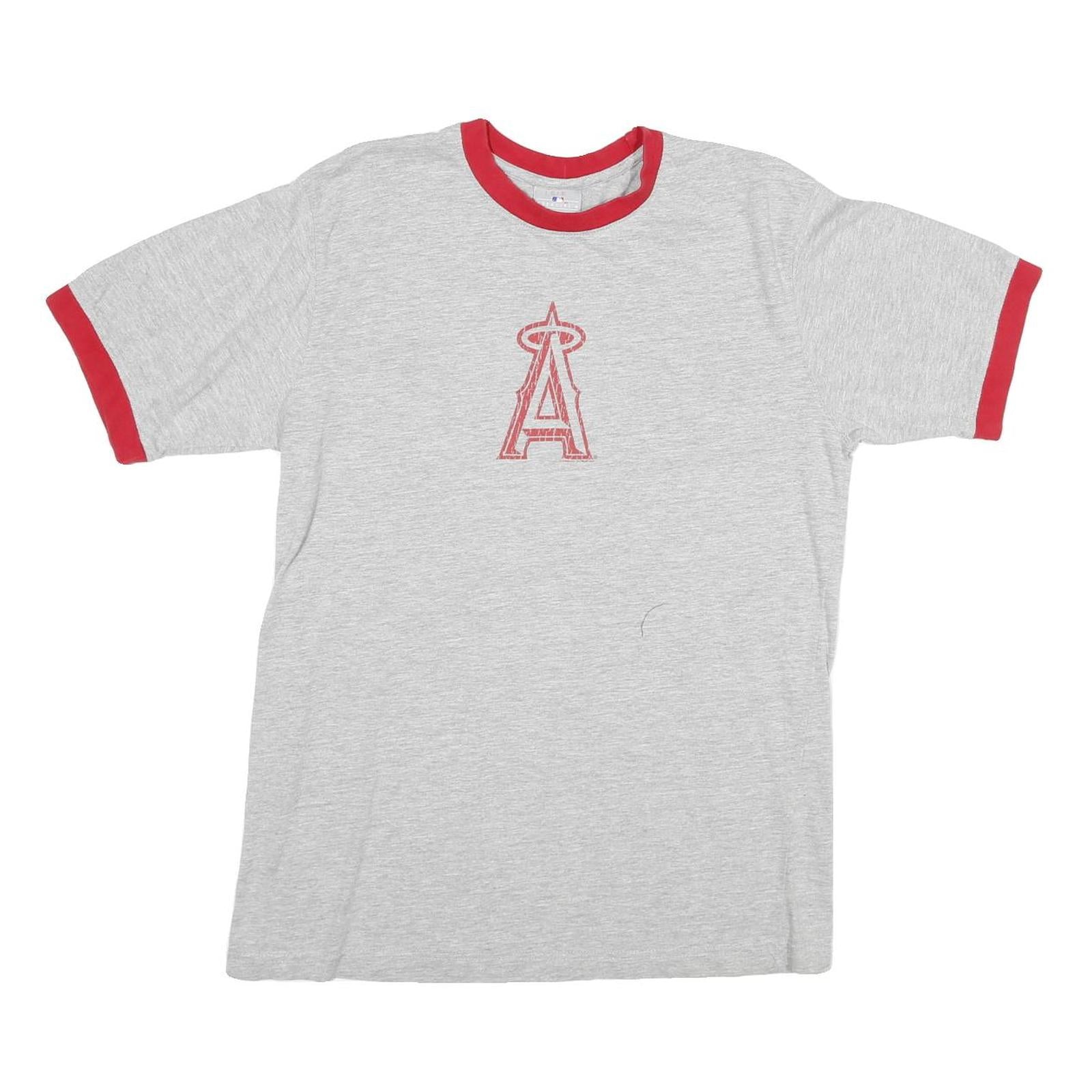 GENUINE MERCHANDISE Mens Grey & Red Graphic T-Shirt M Crew Neck Short Sleeve Refurbished - N/A refurbished available on Cerqular