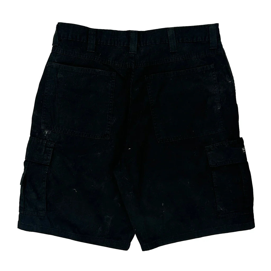 Unbranded Cargo Shorts - 34W 10L Black Cotton Refurbished - Thrifted (note: this is a term often used to describe second- refurbished available on Cerqular