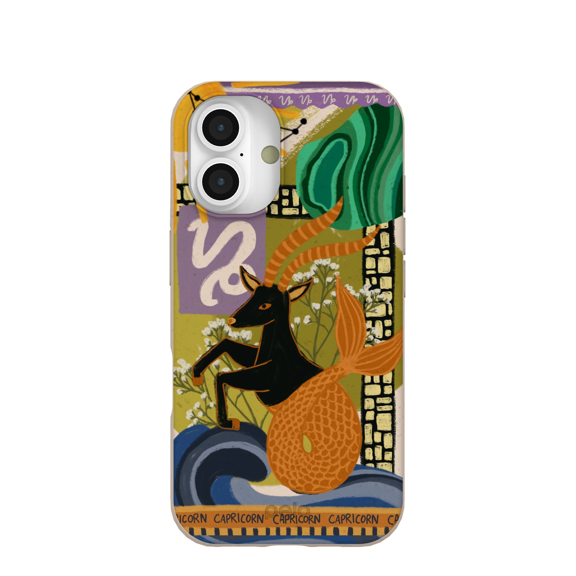 Seashell Capricorn Sea Goat iPhone 16 Case Refurbished - Pela Case refurbished available on Cerqular