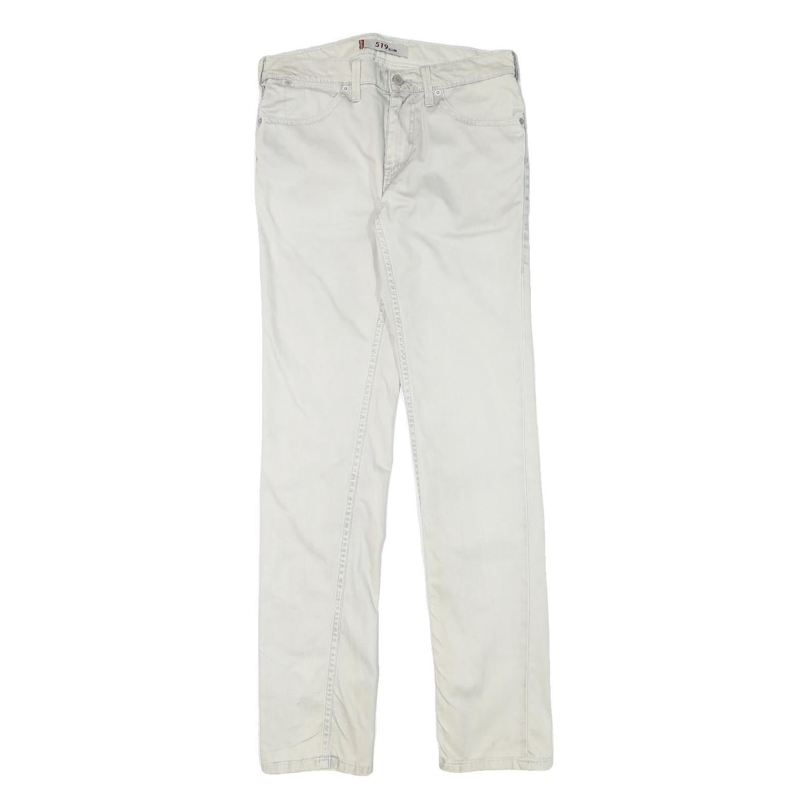 Buy LEVI'S 519 Mens Cotton Blend White Slim Straight Trousers W30 L34 Stylish Refurbished - $36.39 LEVI'S 519 Mens Cotton Blend White Slim Straight Trousers W30 L34 Stylish Refurbished - N/A refurbished available on Cerqular