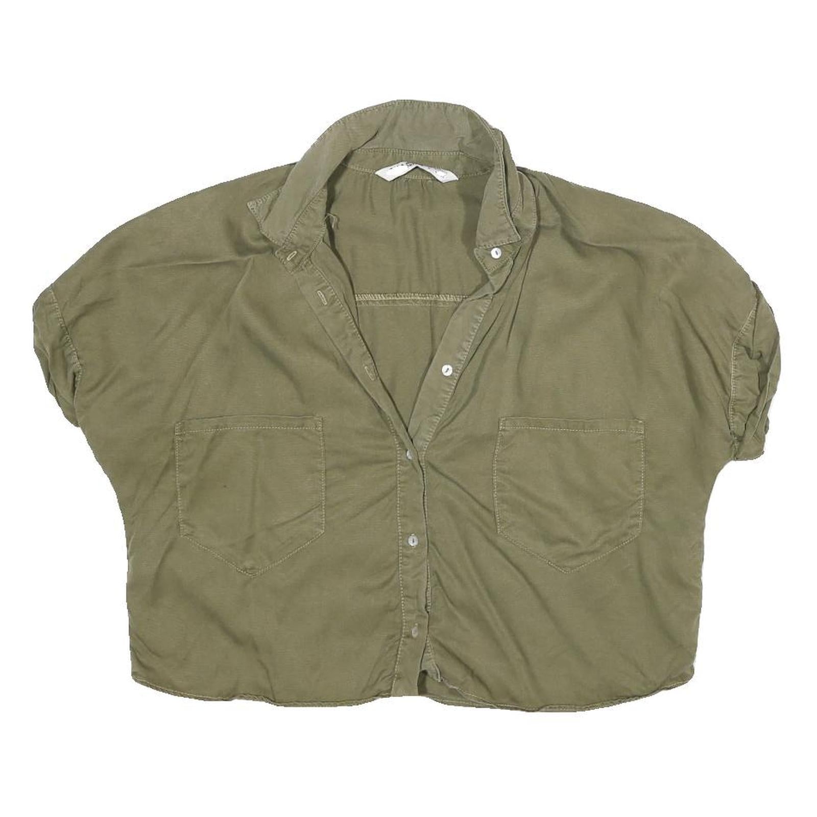 Buy ZARA Womens Green Basic Shirt Short Sleeve Collared S Cotton Blend Casual Refurbished - $18.19 ZARA Womens Green Basic Shirt Short Sleeve Collared S Cotton Blend Casual Refurbished - N/A refurbished available on Cerqular