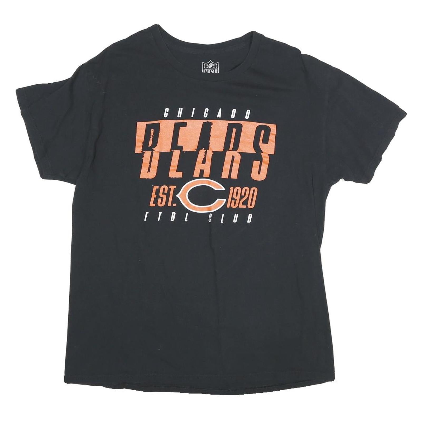 NFL Mens Black Chicago Bears Graphic T-Shirt L Short Sleeve Crew Neck Cotton Refurbished - N/A refurbished available on Cerqular
