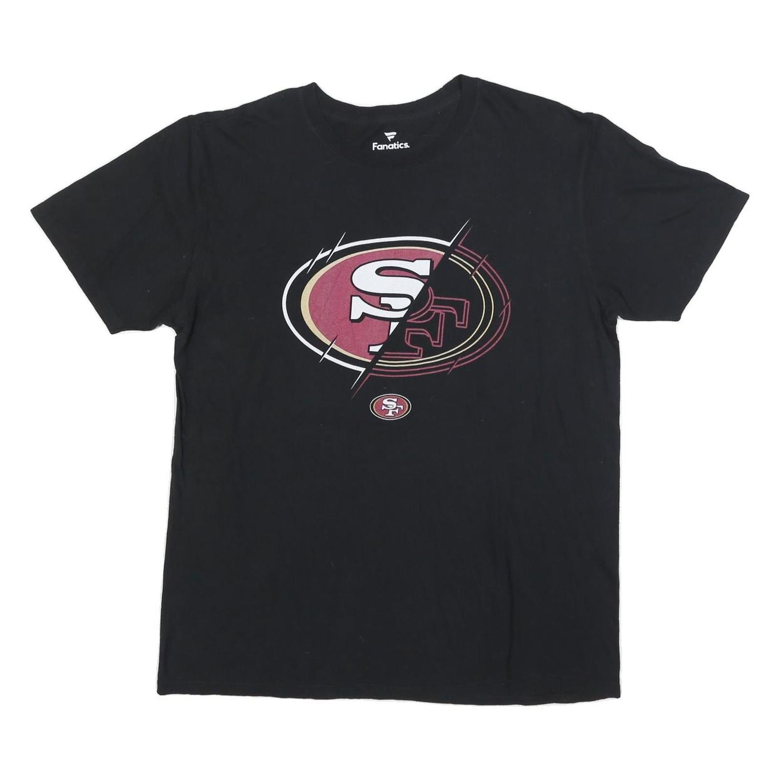 FANATICS Mens Black San Francisco 49ers Graphic T-Shirt L Short Sleeve Crew Neck Refurbished - N/A refurbished available on Cerqular