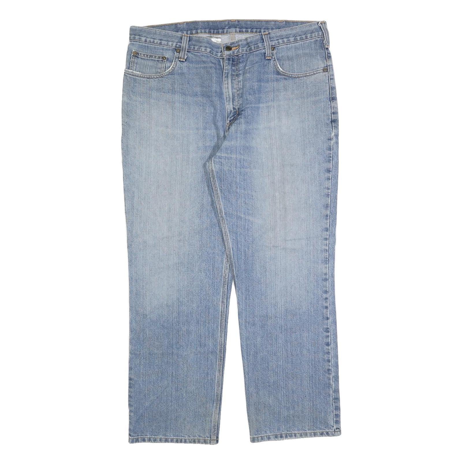 CARHARTT Mens Regular Fit Blue Denim Jeans W38 L30 Classic Cotton Blend Zip Refurbished - N/A refurbished available on Cerqular