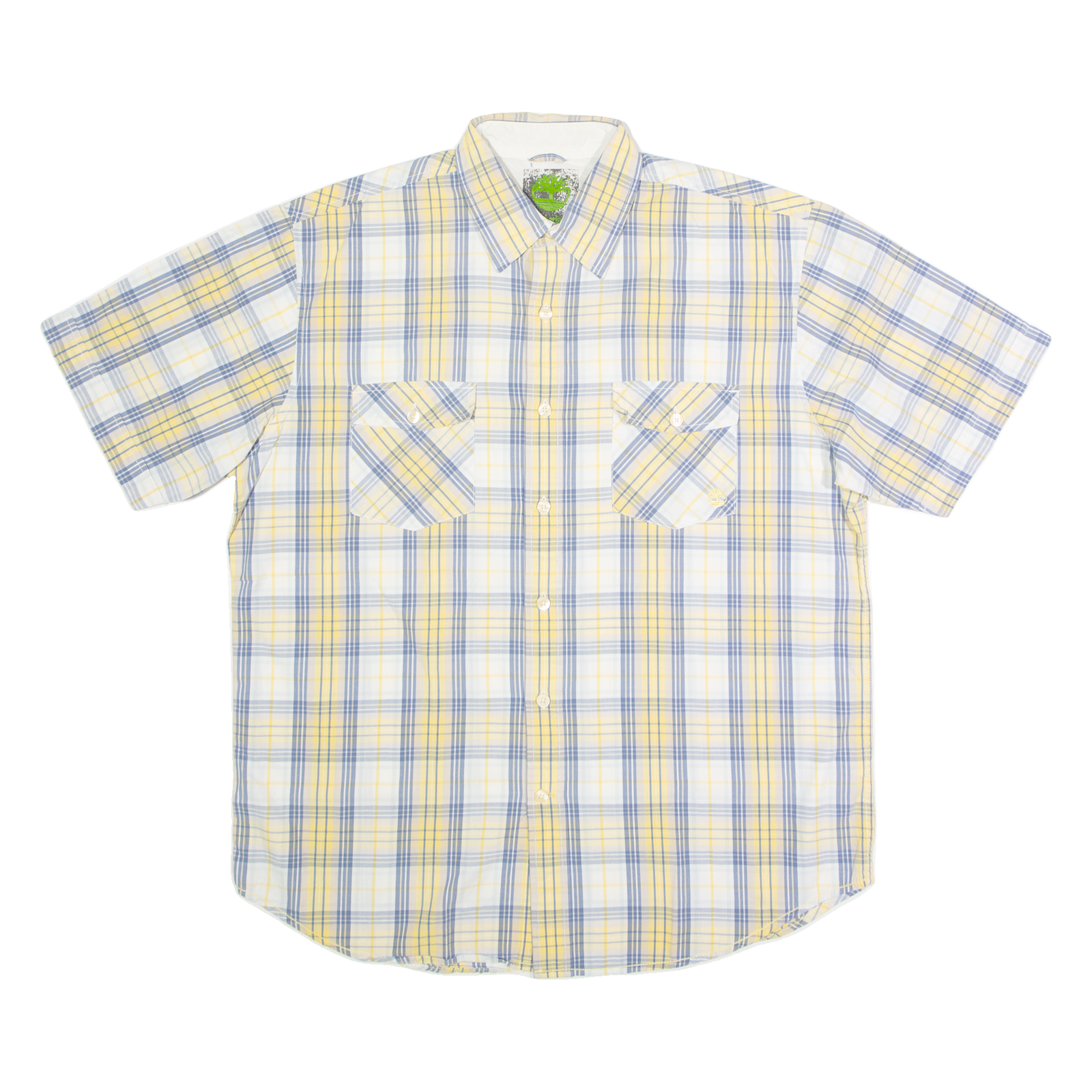 TIMBERLAND Mens Shirt Yellow Check L Refurbished - N/A refurbished available on Cerqular