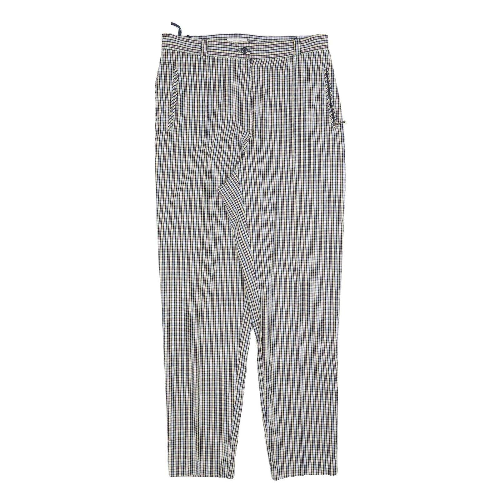 CITY LIFE Womens Regular Fit Checked Trousers W30 L30 Polyester Blend Zip Refurbished - N/A refurbished available on Cerqular