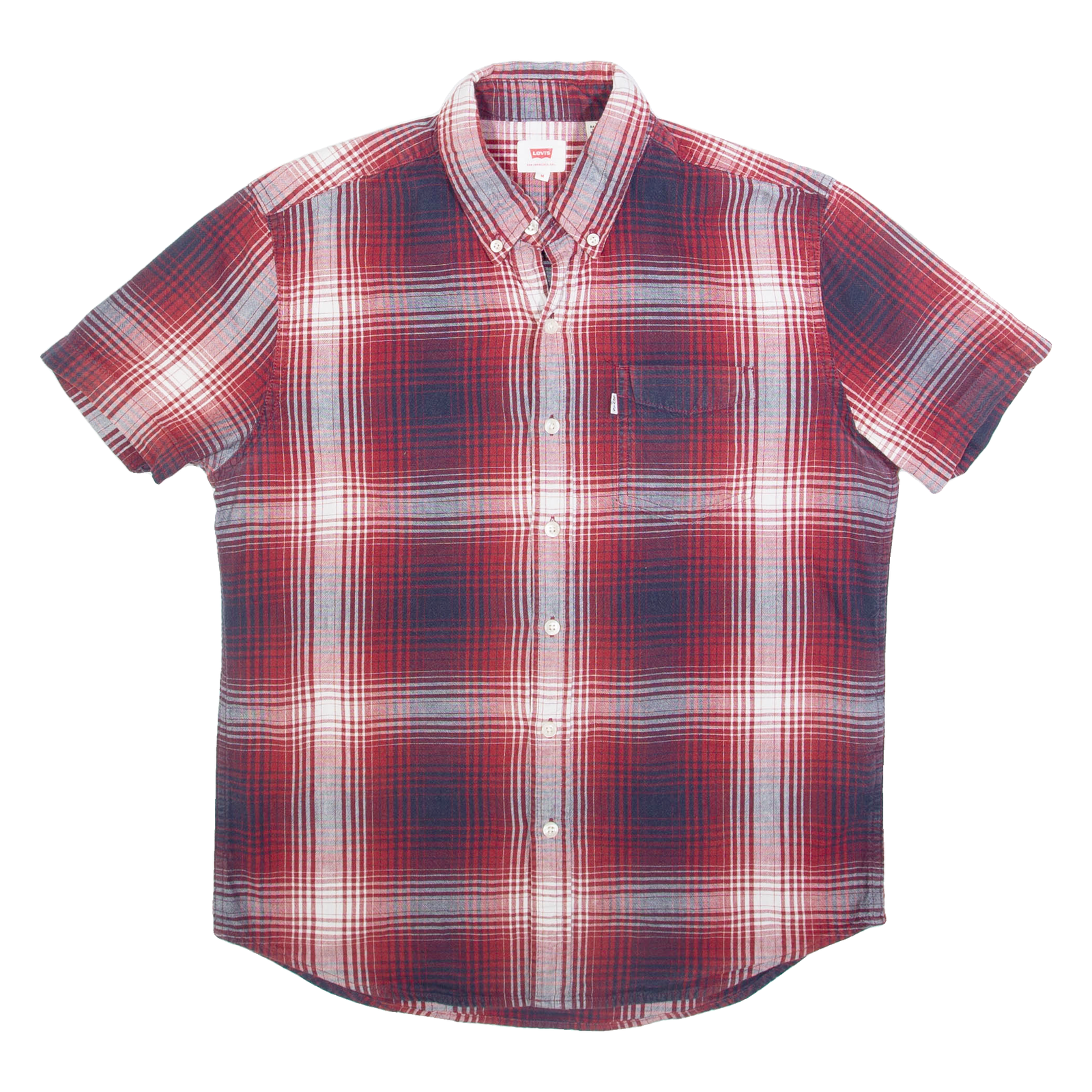 LEVI'S Mens Shirt Red Plaid M Refurbished - N/A refurbished available on Cerqular