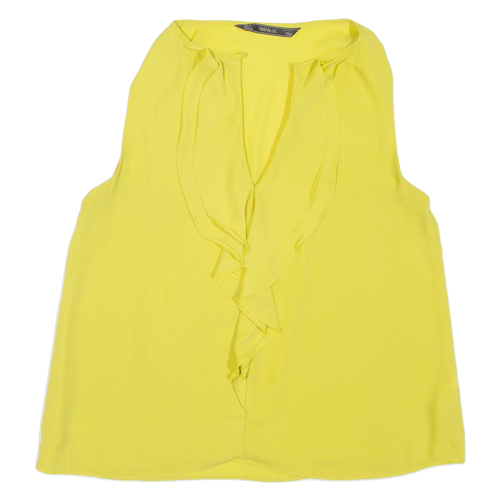 ZARA Womens Vest Yellow V-Neck Sleeveless S Refurbished - N/A refurbished available on Cerqular