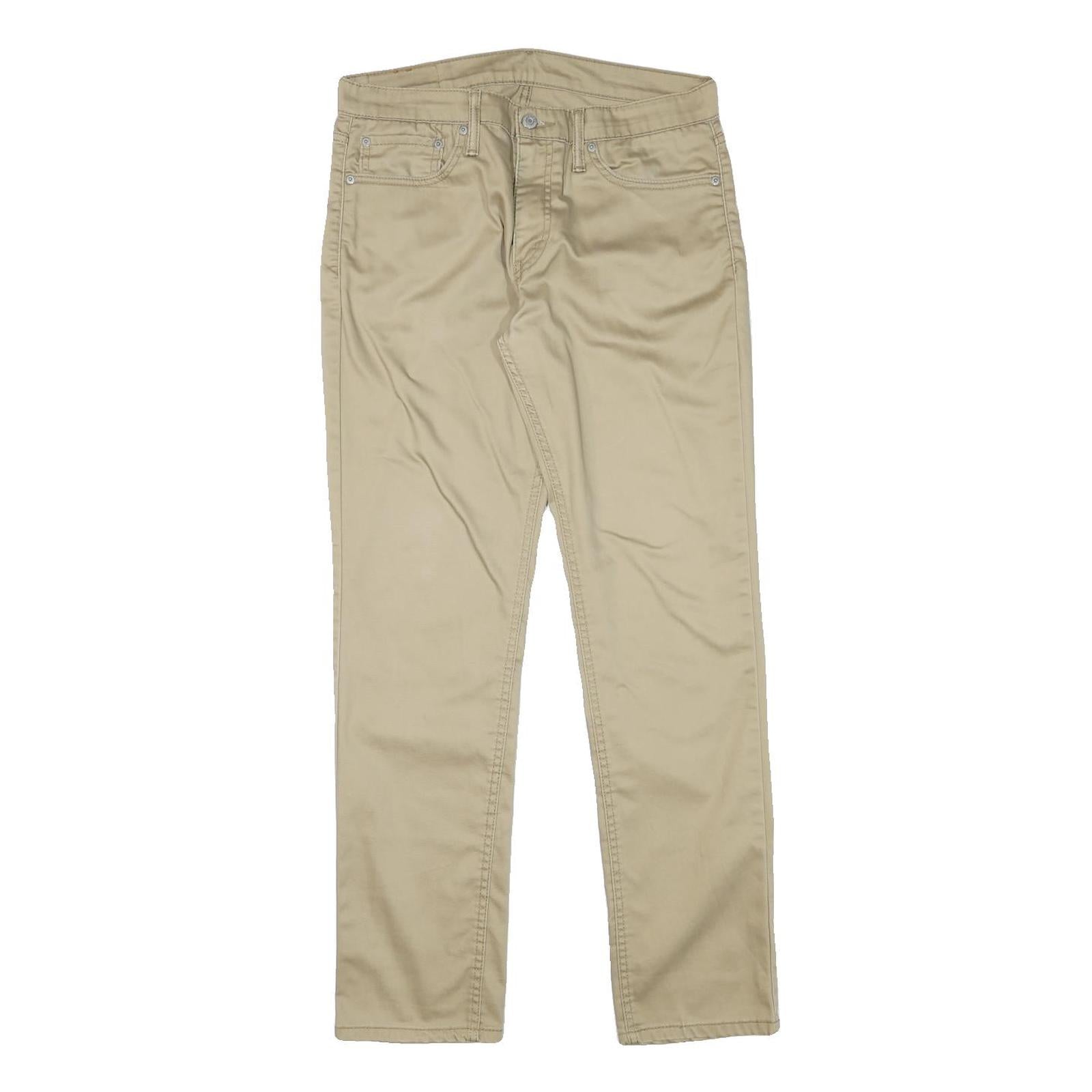 LEVI'S Mens Cotton Blend Beige Slim Straight Trousers W31 L31 Classic Zip Casual Refurbished - N/A refurbished available on Cerqular