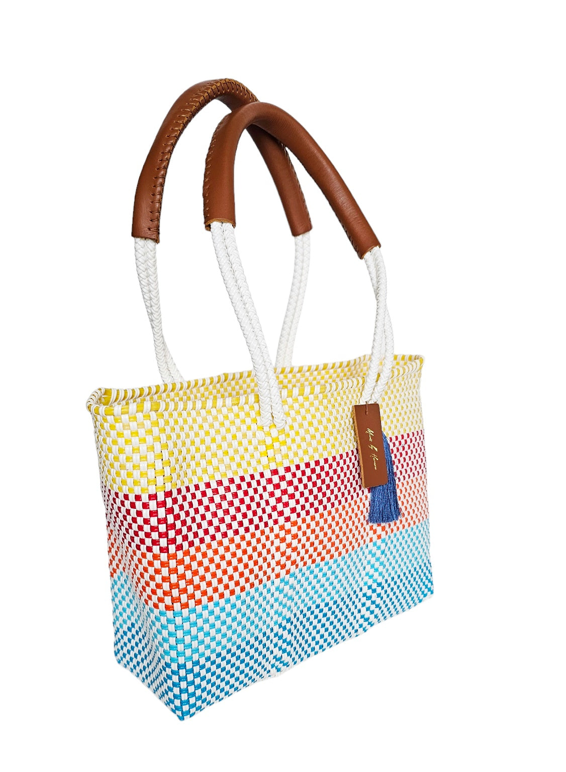 Mini-Sunrise Beach Tote Bag Refurbished - Mavis by Herrera refurbished available on Cerqular