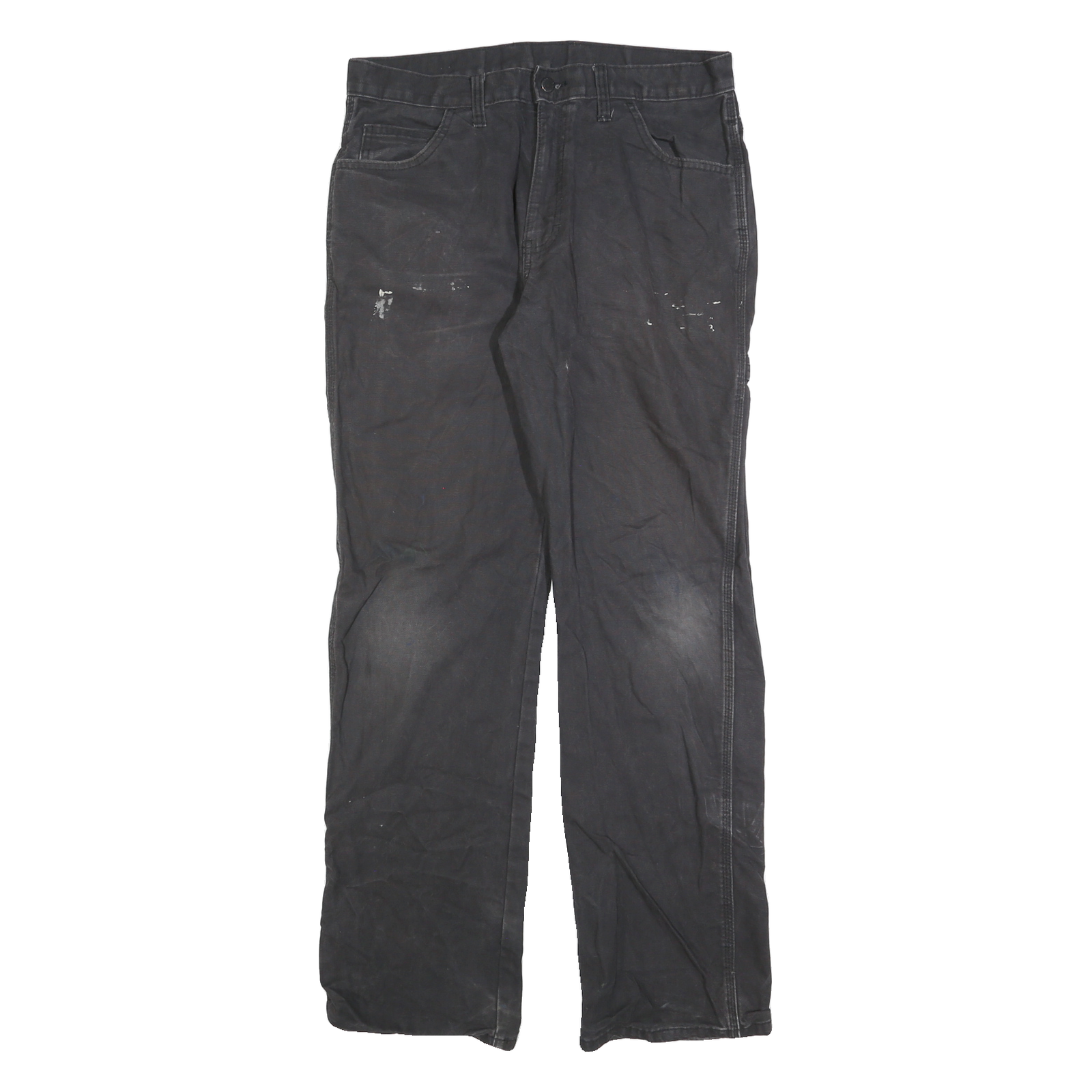 Buy DICKIES Mens Black Cotton Blend Regular Fit Straight Leg Trousers W32 L32 Refurbished - $33.79 DICKIES Mens Black Cotton Blend Regular Fit Straight Leg Trousers W32 L32 Refurbished - N/A refurbished available on Cerqular
