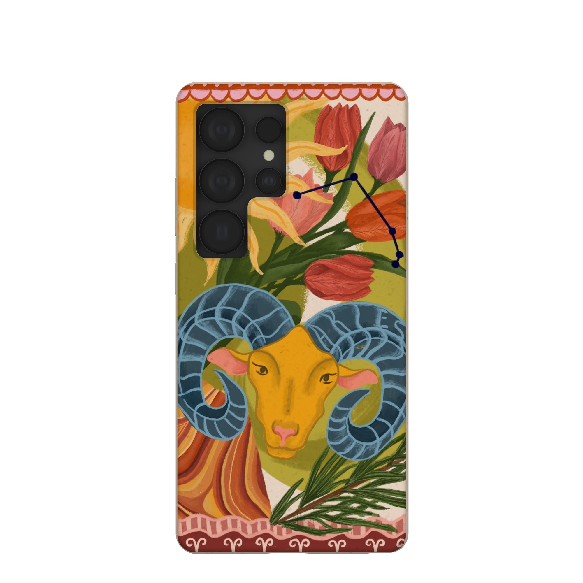 Seashell Aries Ram Samsung Galaxy S25 Ultra Case Refurbished - Pela Case refurbished available on Cerqular