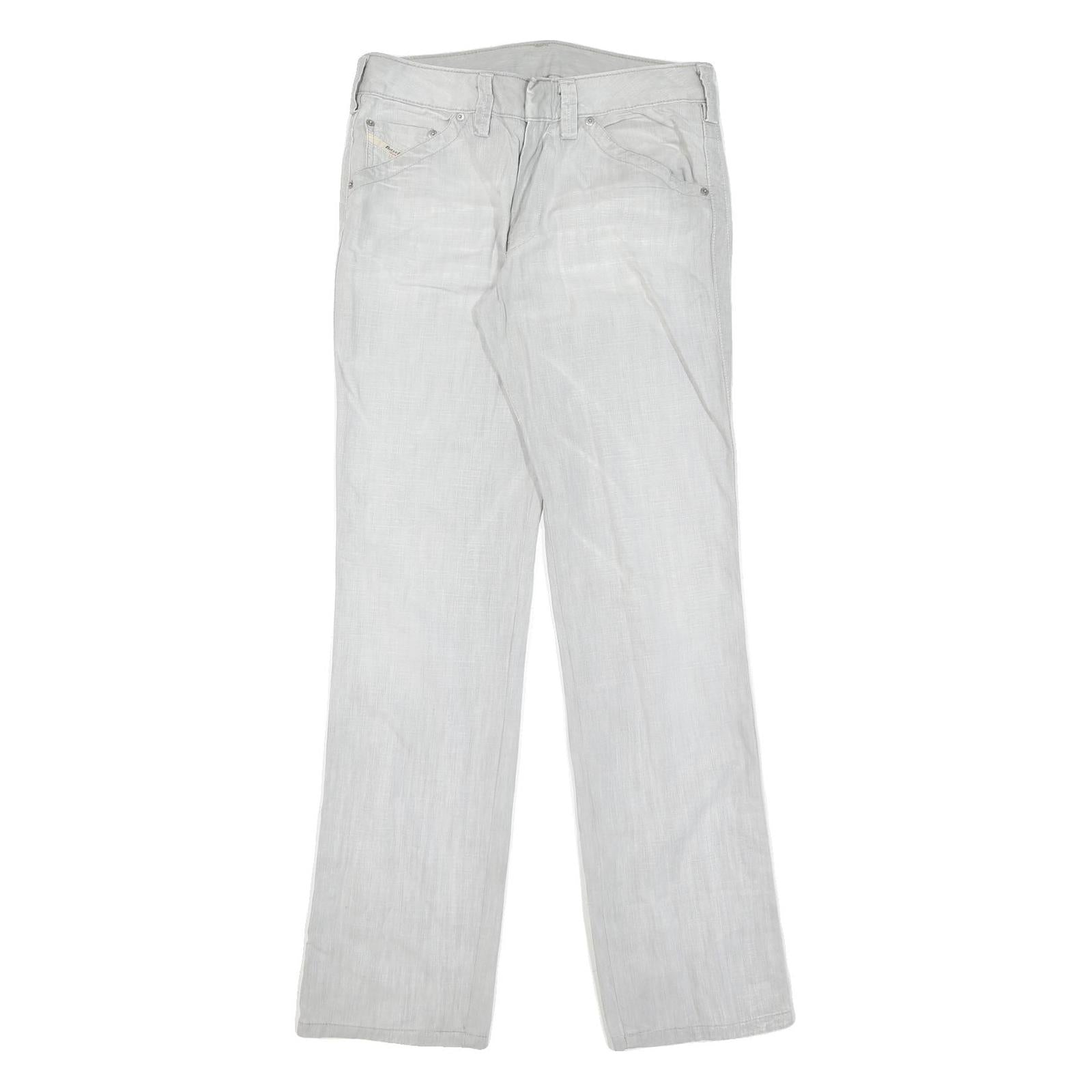 DIESEL Mens Regular Fit Straight Denim Light Blue Jeans W31 L34 Cotton Zip Refurbished - N/A refurbished available on Cerqular