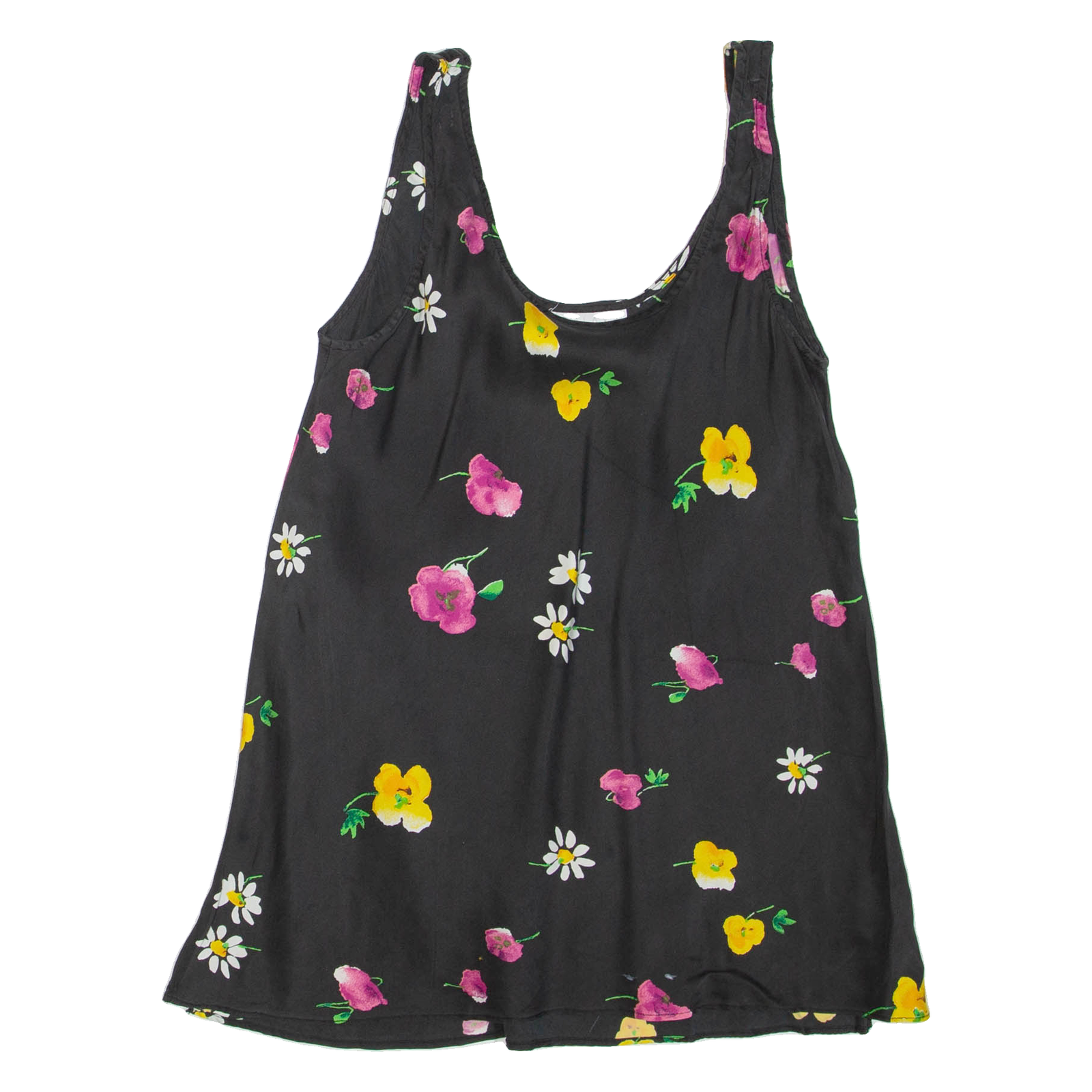 GALAXY Womens Printed Vest Black Sleeveless Floral M Refurbished - N/A refurbished available on Cerqular