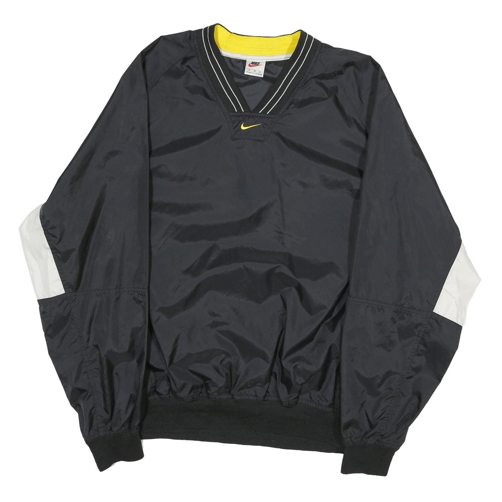 NIKE Mens Black & White V-Neck XL Nylon Sweatshirt Pullover Sports Casual Refurbished - N/A refurbished available on Cerqular