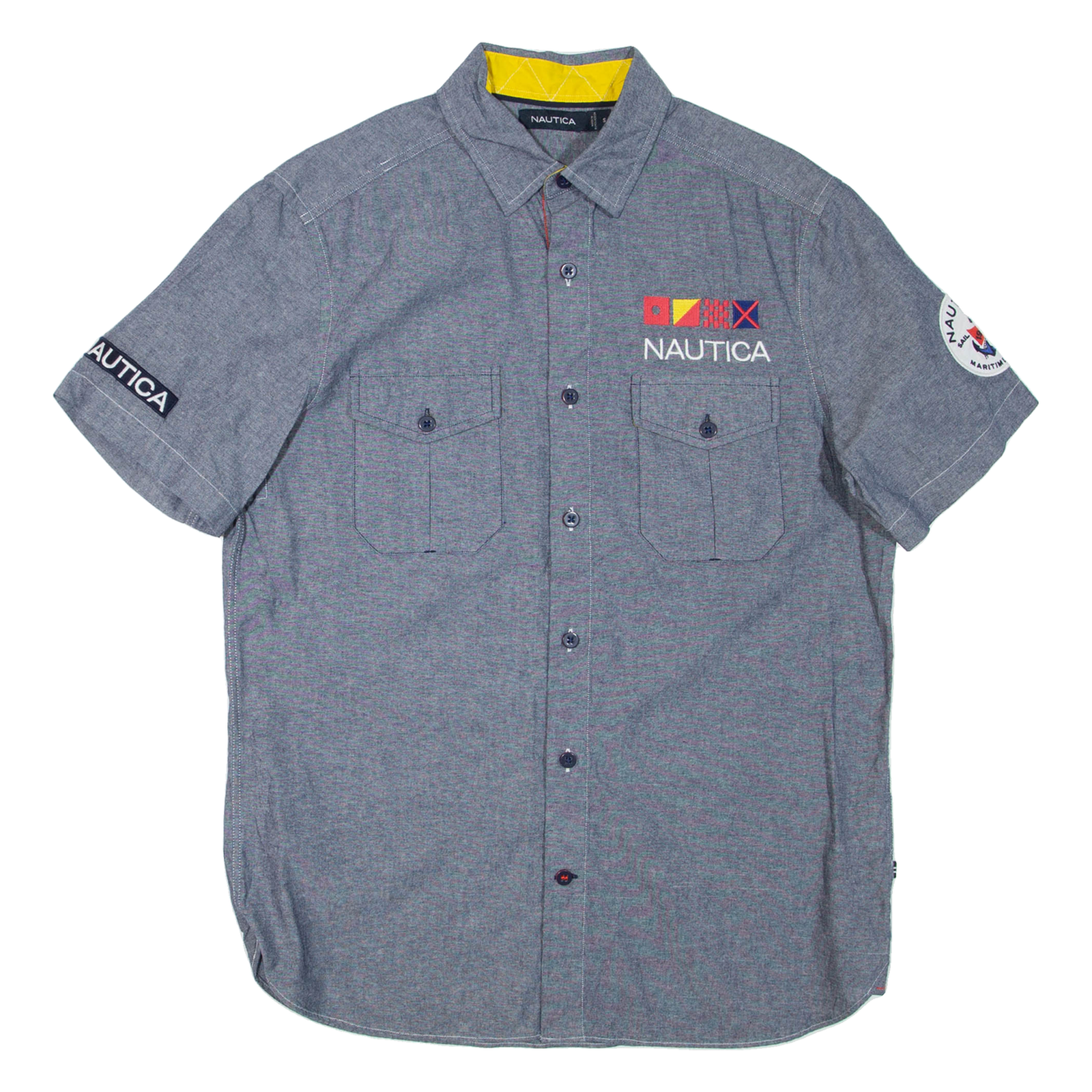 Buy NAUTICA Mens Plain Shirt Grey S Refurbished - $23.39 NAUTICA Mens Plain Shirt Grey S Refurbished - N/A refurbished available on Cerqular