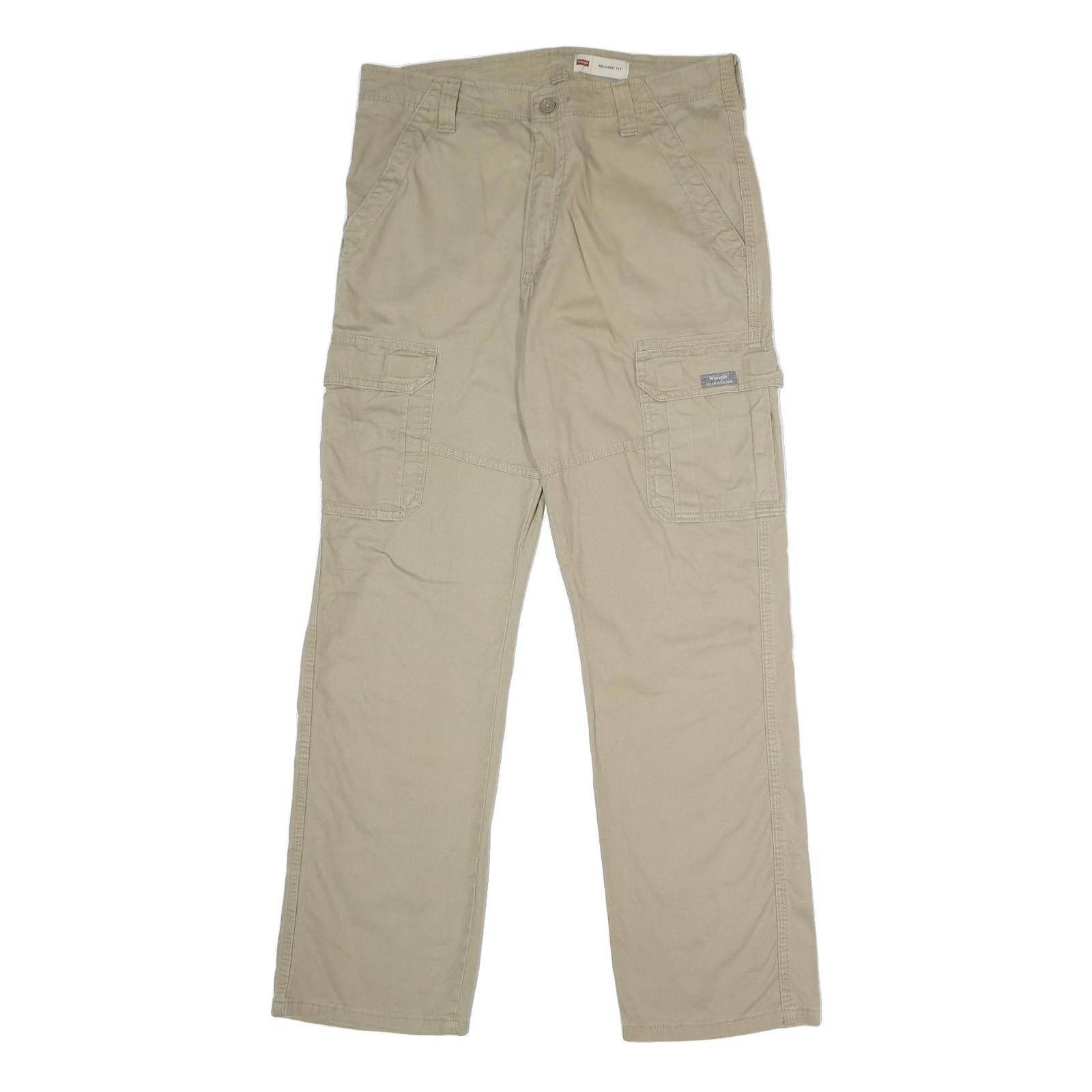 Buy WRANGLER Mens Cotton Blend Beige Relaxed Straight Trousers W32 L32 Cargo Pockets Refurbished - $29.89 WRANGLER Mens Cotton Blend Beige Relaxed Straight Trousers W32 L32 Cargo Pockets Refurbished - N/A refurbished available on Cerqular