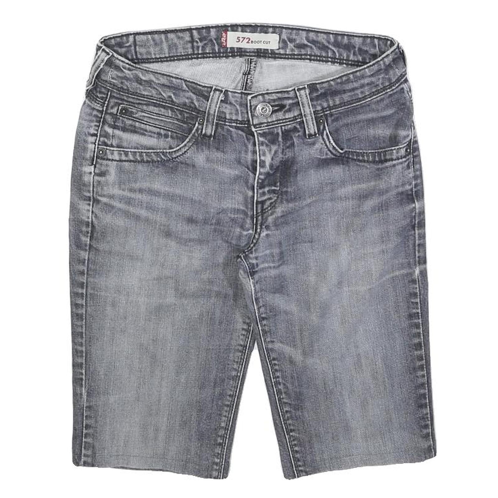 LEVI'S Womens Denim Grey Boot Cut Shorts XS W26 Casual Cotton Blend Refurbished - N/A refurbished available on Cerqular
