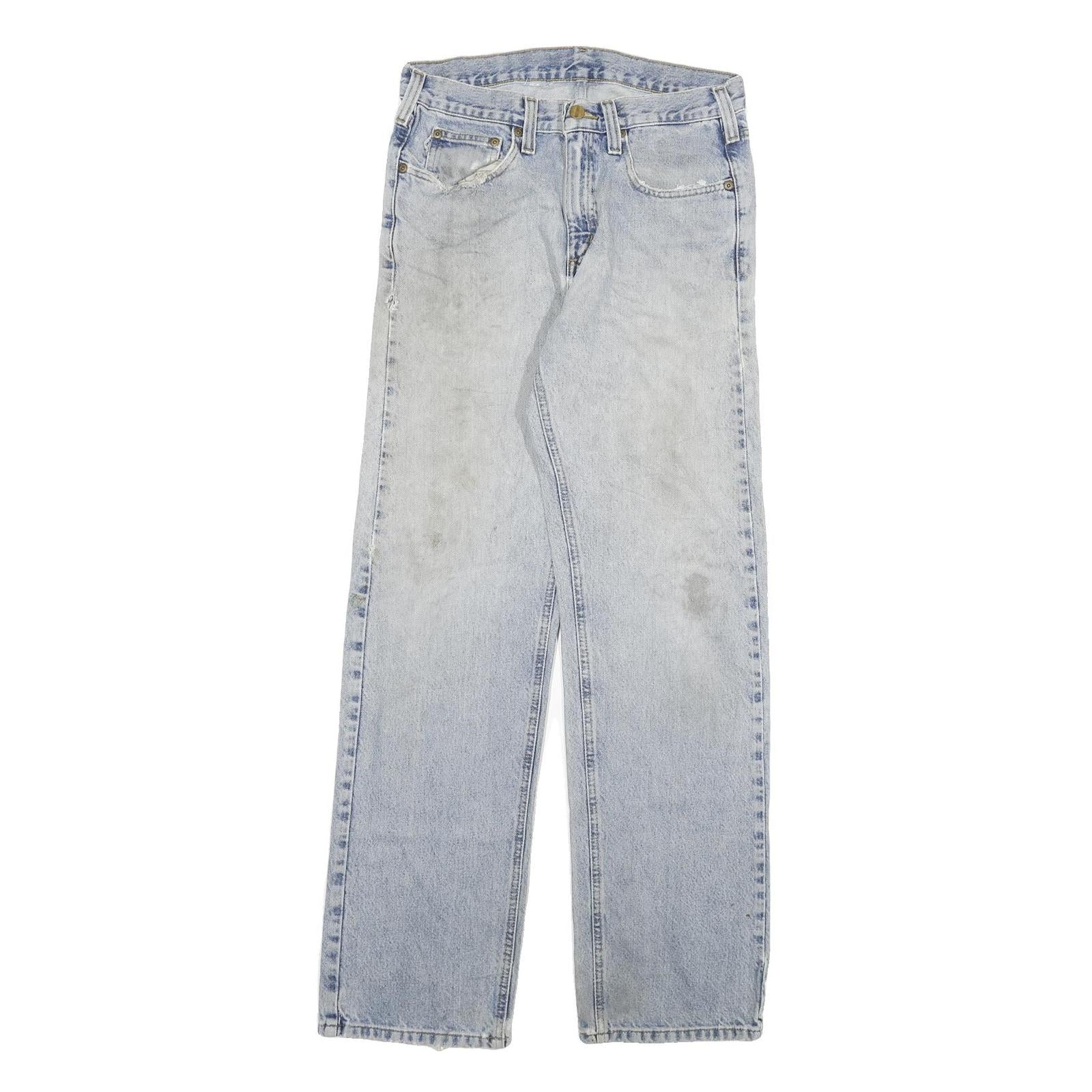 CARHARTT Mens Regular Fit Light Blue Denim Straight Leg Jeans W30 L32 Workwear Refurbished - N/A refurbished available on Cerqular
