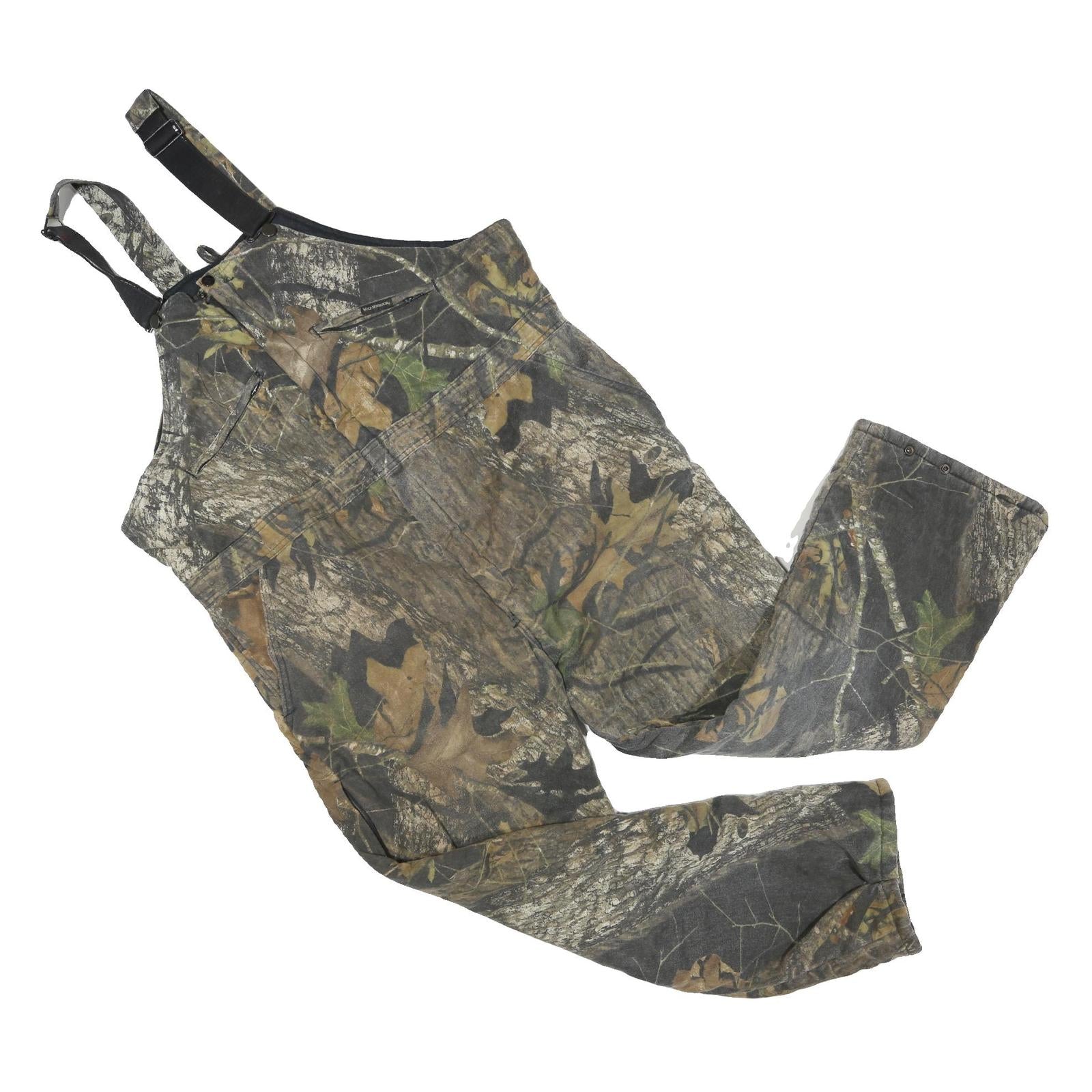 Mens Green Camouflage Cotton Blend Dungarees XL W44 L26 Outdoor Workwear Refurbished - N/A refurbished available on Cerqular