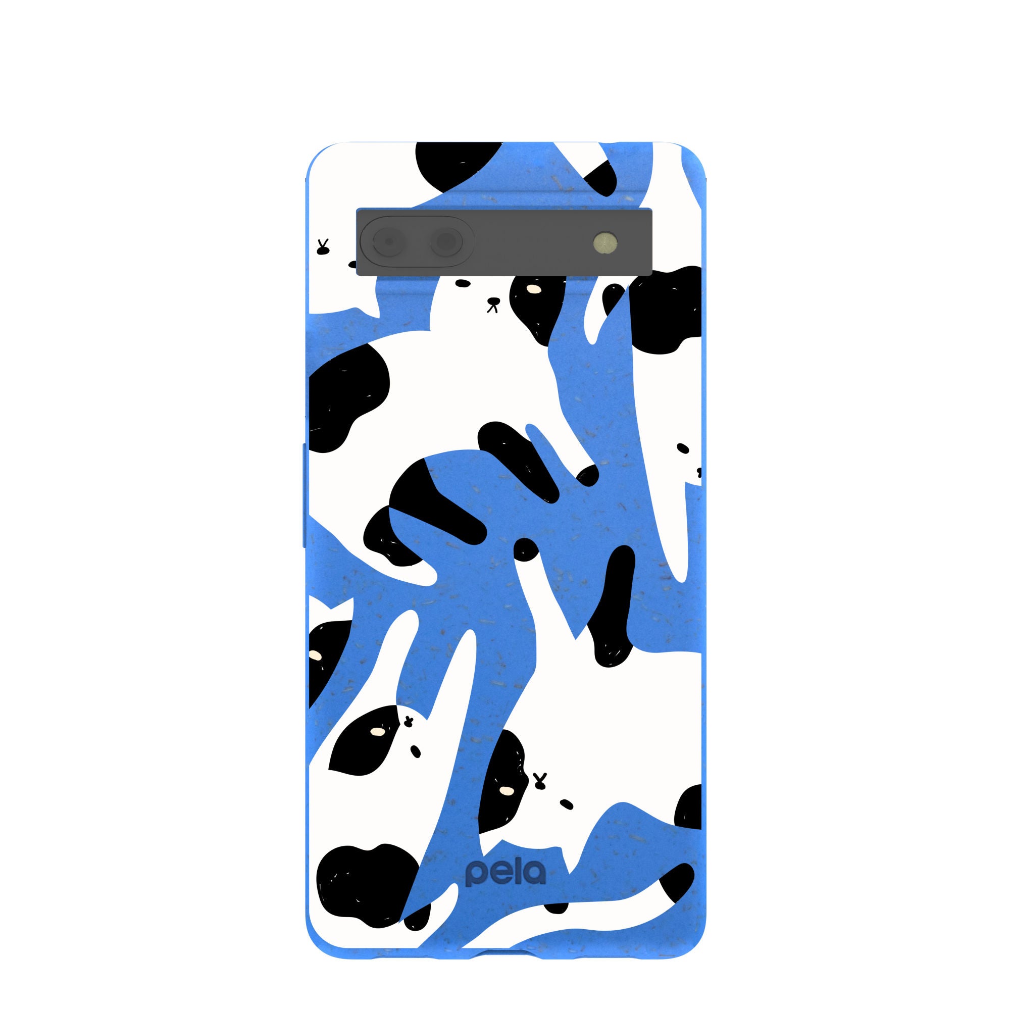 Electric Blue Cat Cow Google Pixel 6a Case Refurbished - Pela Case refurbished available on Cerqular