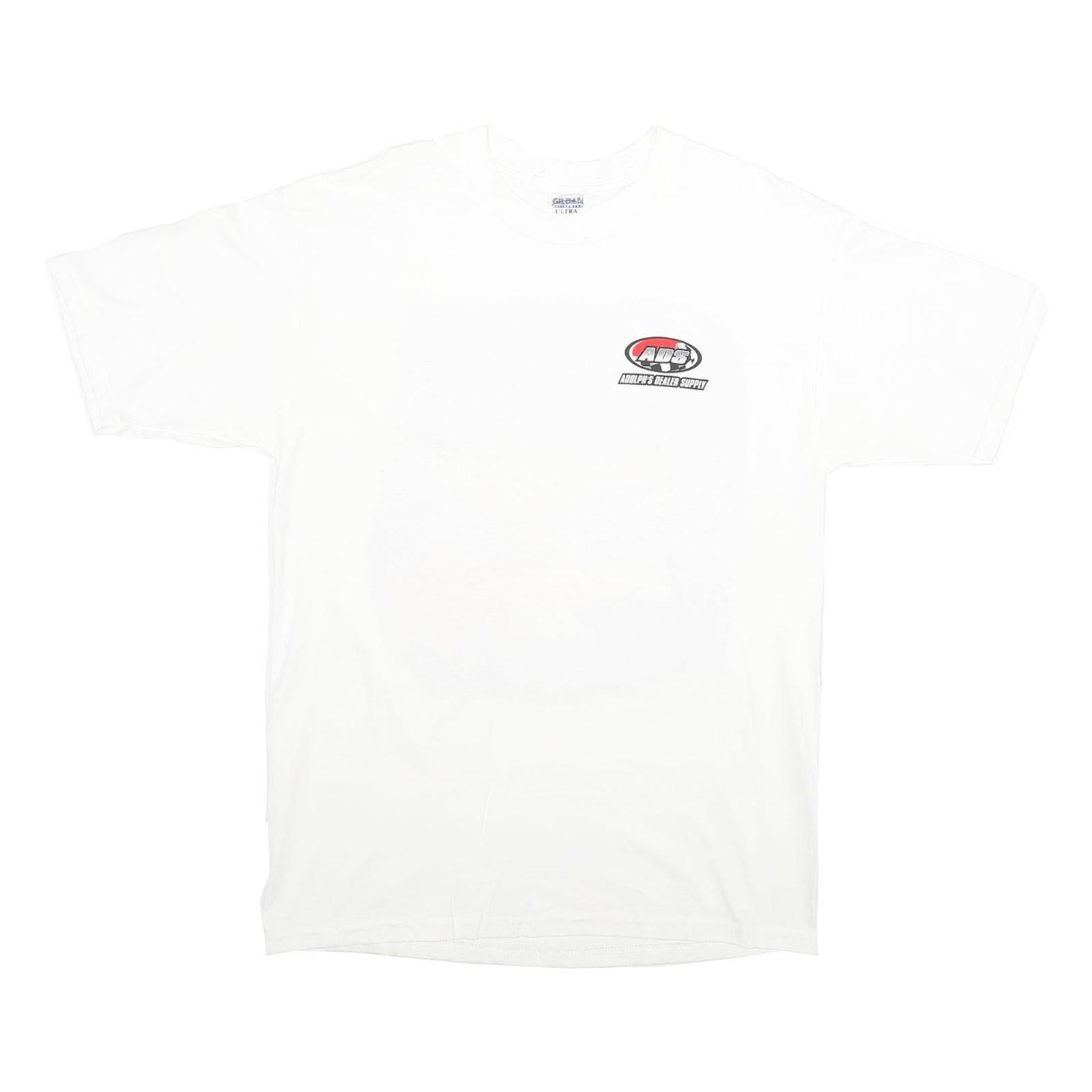 GILDAN Mens White L Graphic T-Shirt Short Sleeve Crew Neck Cotton Refurbished - N/A refurbished available on Cerqular
